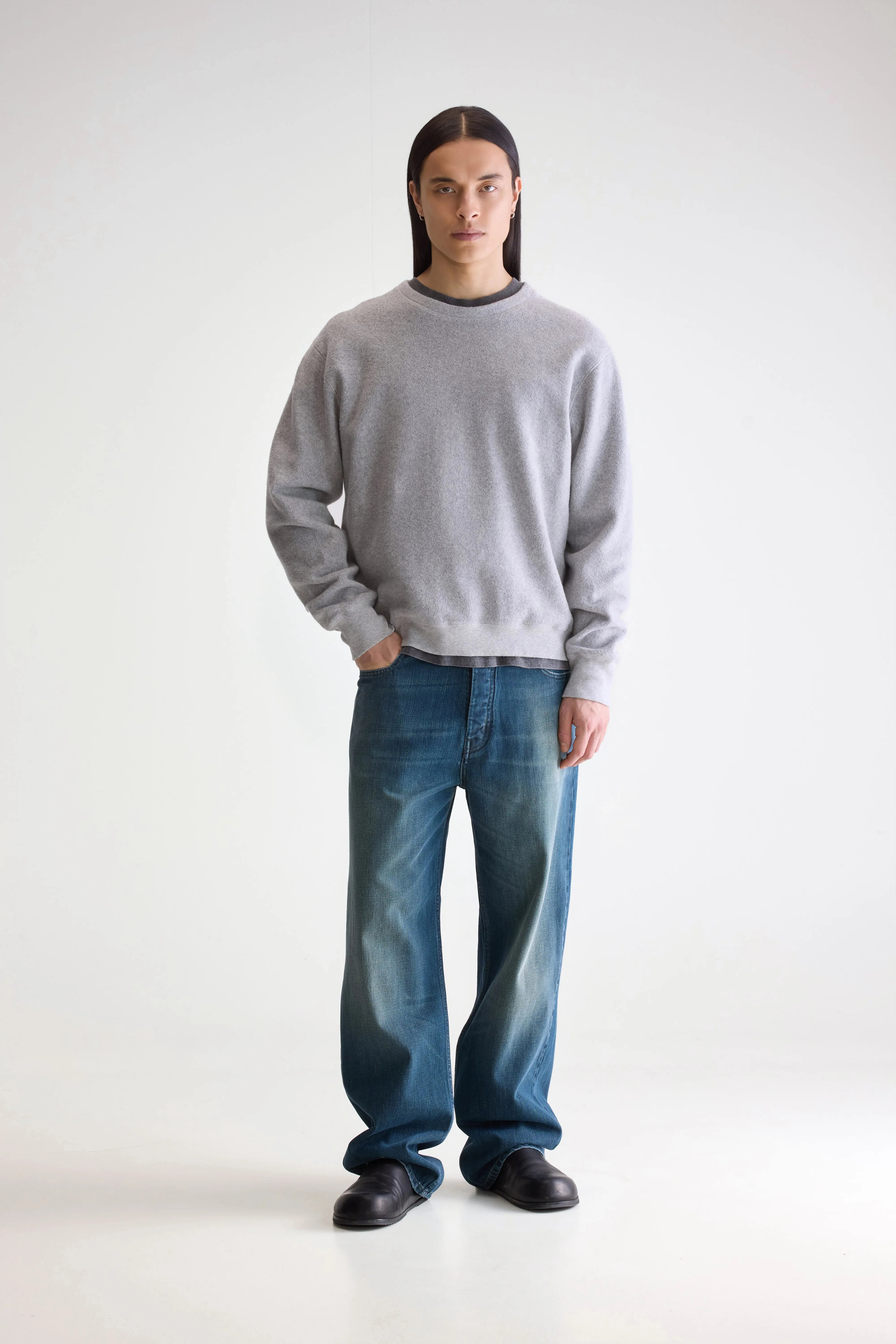 Matt Crewneck Sweatshirt - H. grey For Men | Bellerose