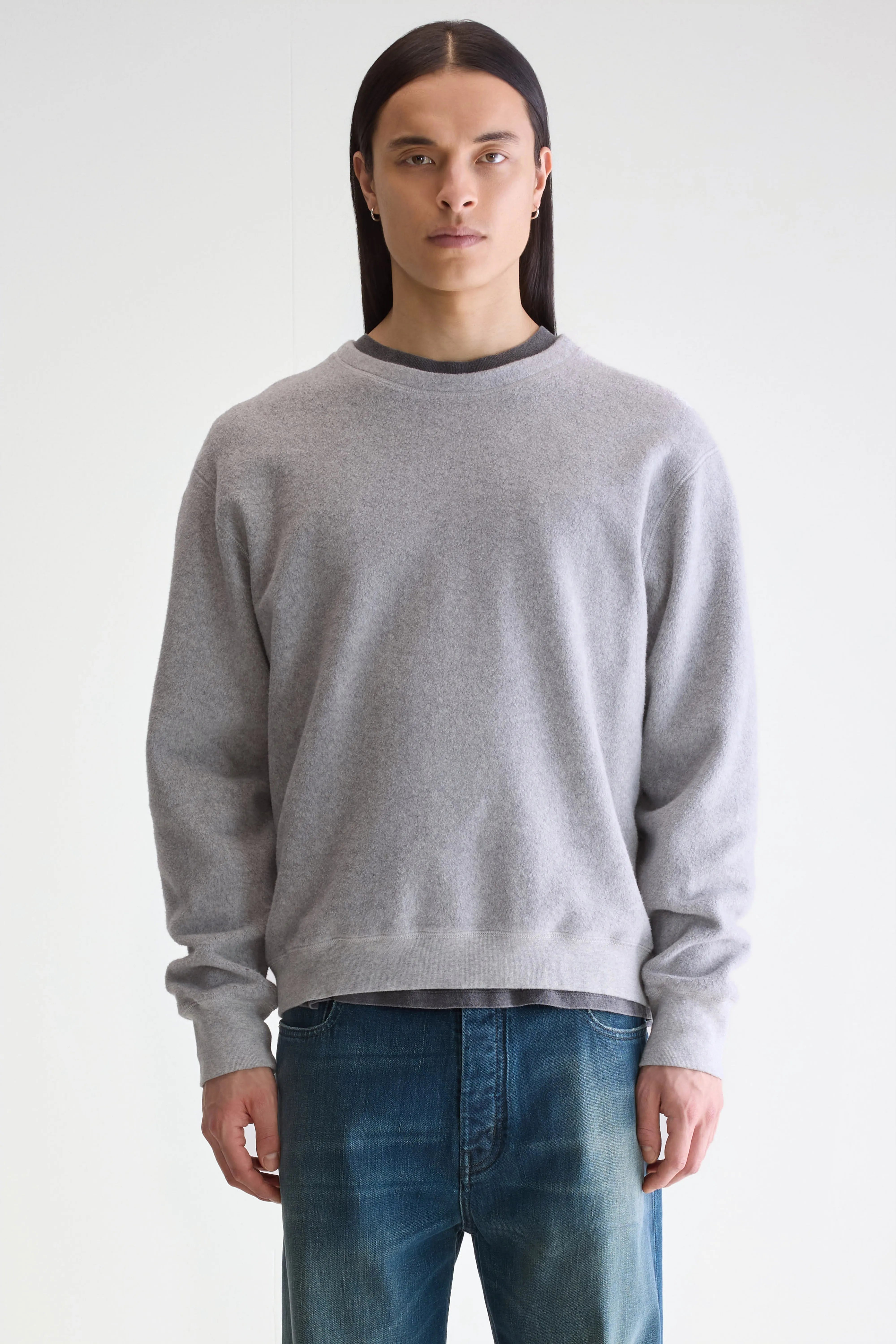 Matt Crewneck Sweatshirt - H. grey For Men | Bellerose