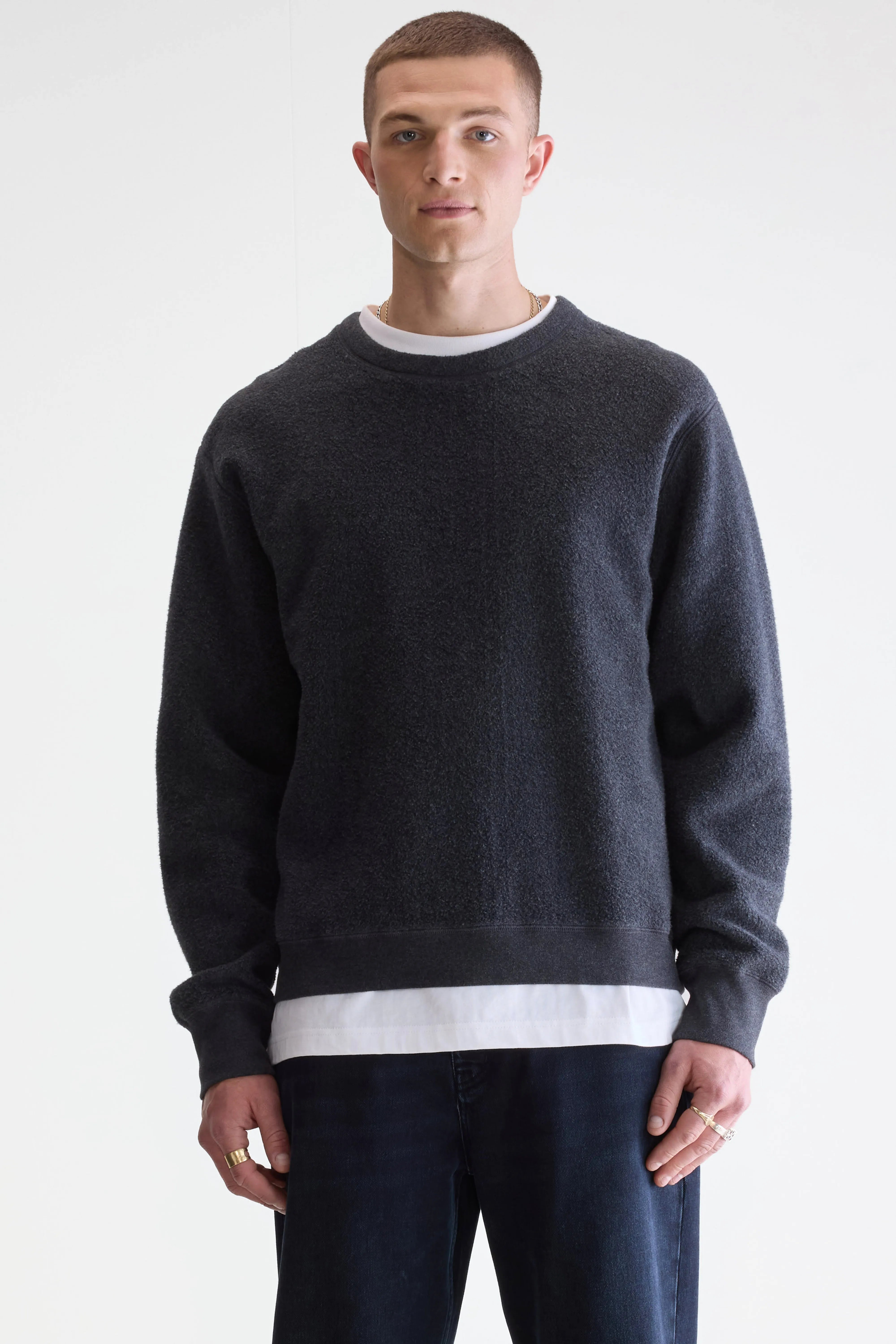 Matt Crewneck Sweatshirt - Anthracite For Men | Bellerose