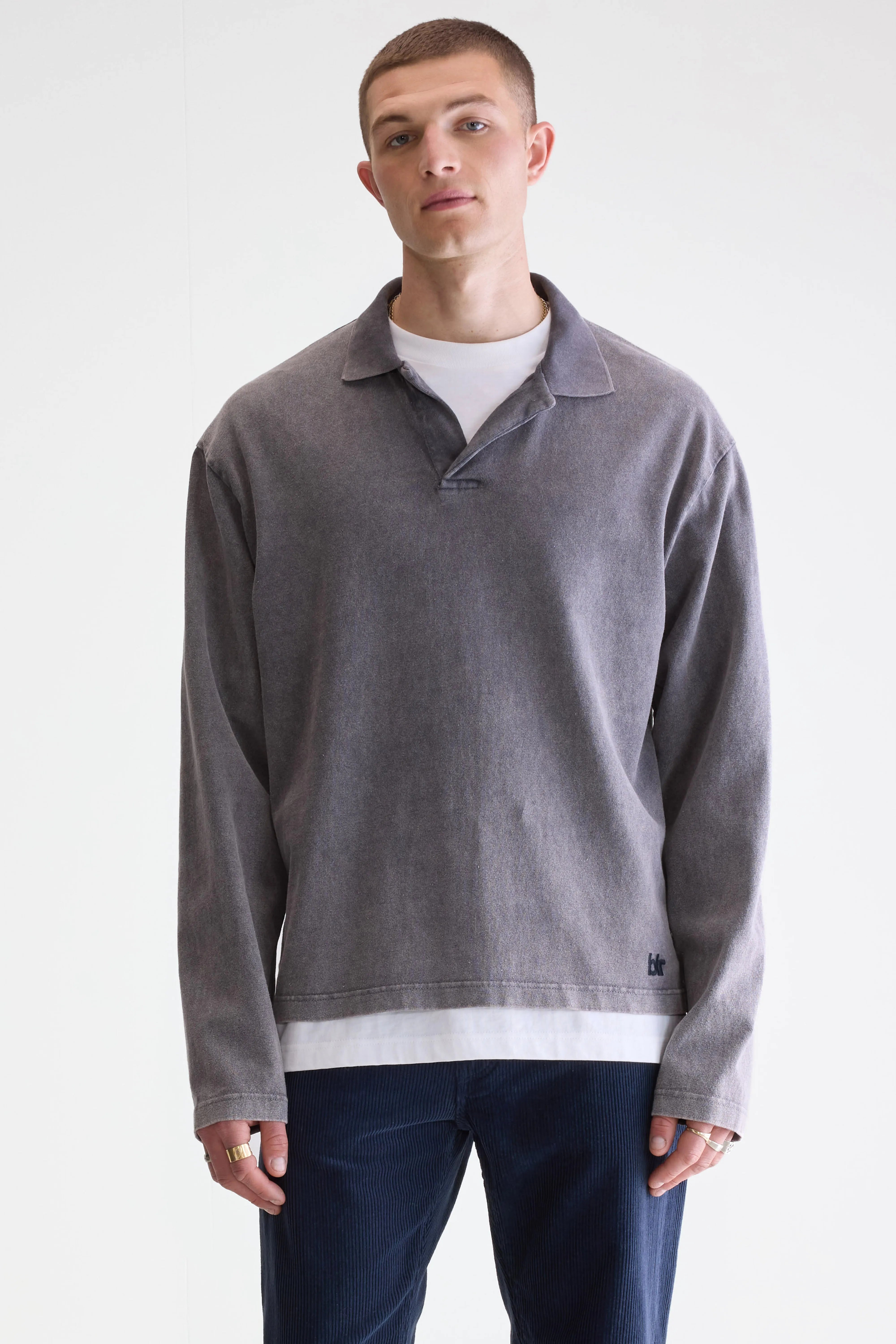 Vlugies Long-sleeve Polo - Black beauty For Men | Bellerose