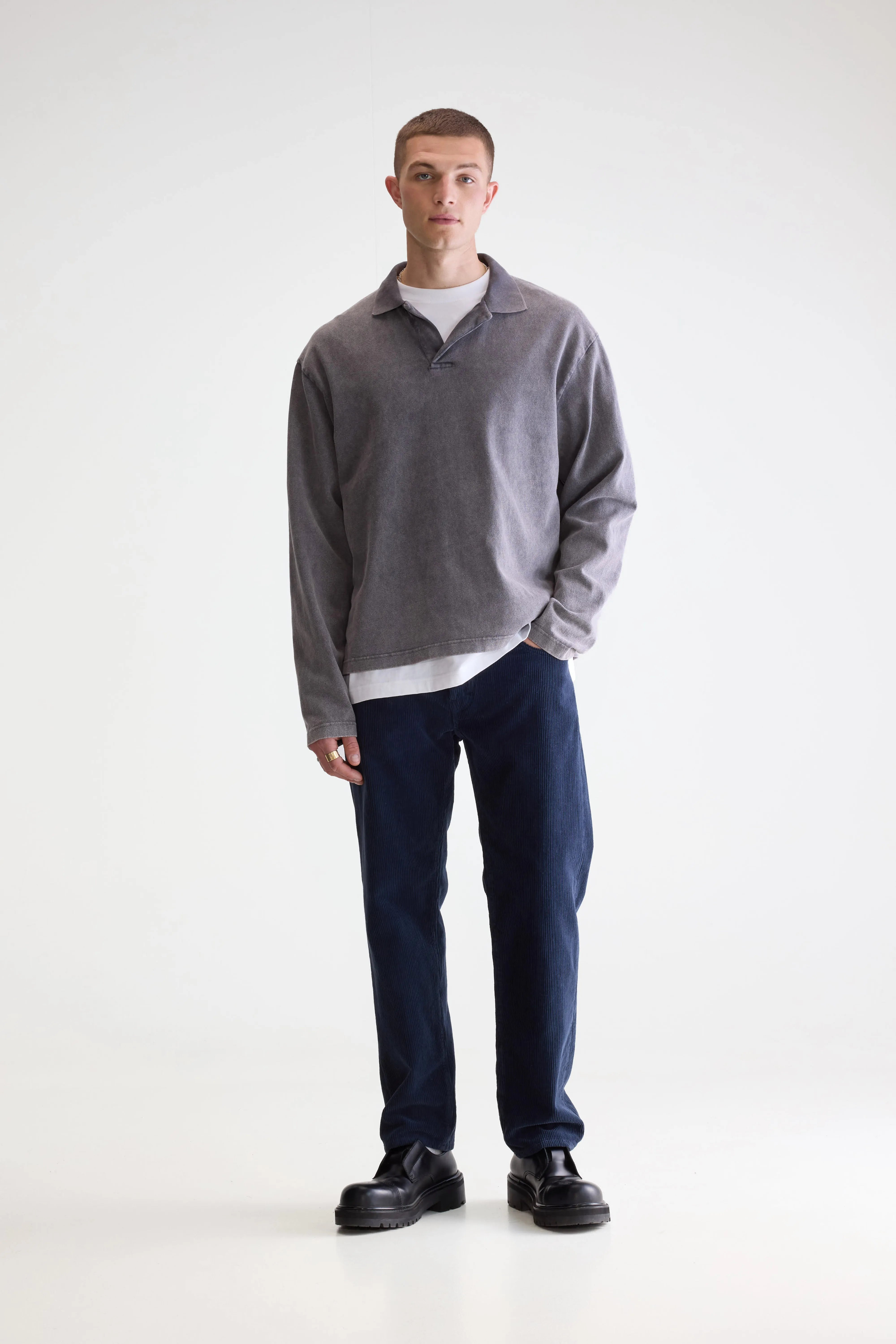 Vlugies Long-sleeve Polo - Black beauty For Men | Bellerose