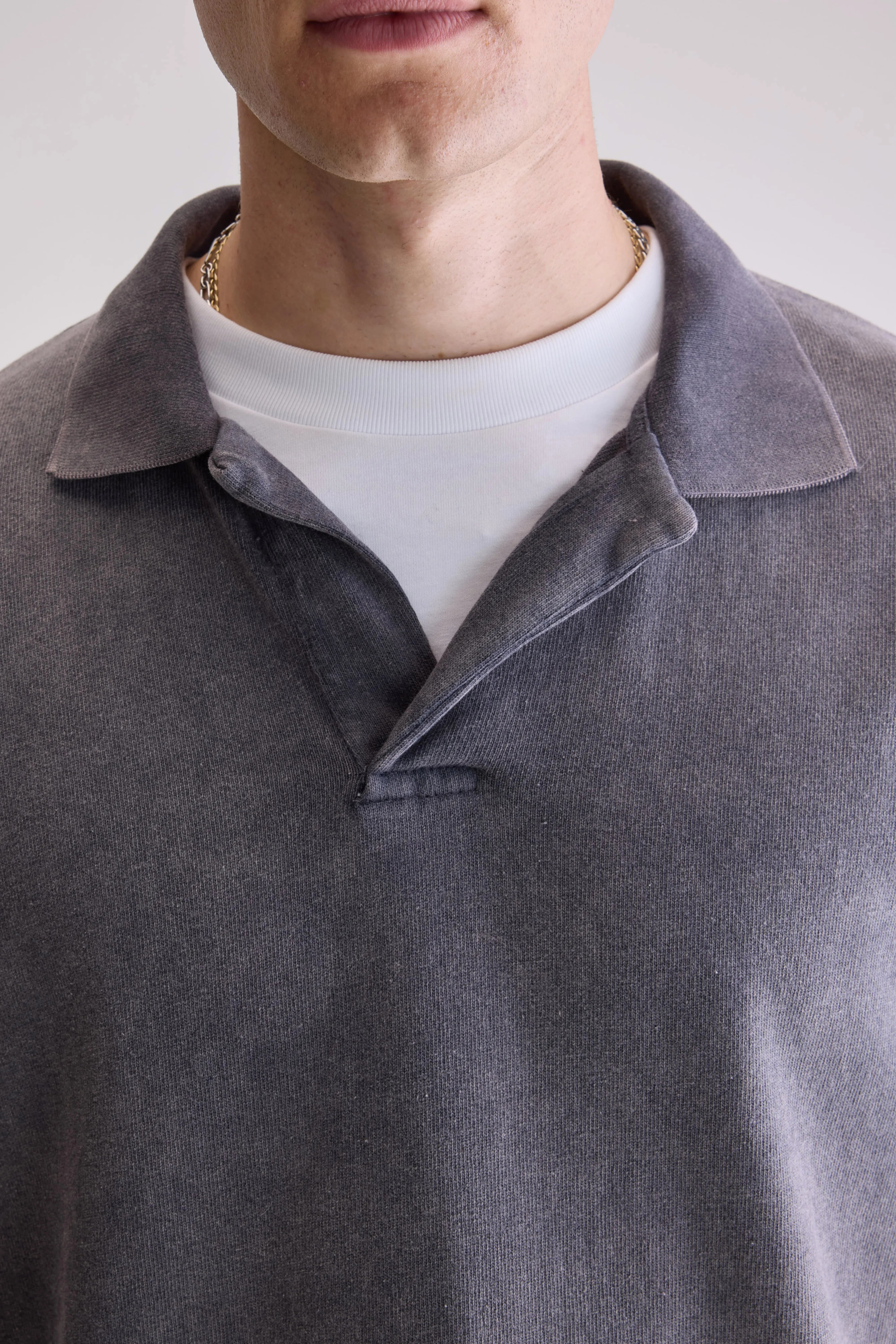 Vlugies polo met lange mouwen (252 / M / BLACK BEAUTY)