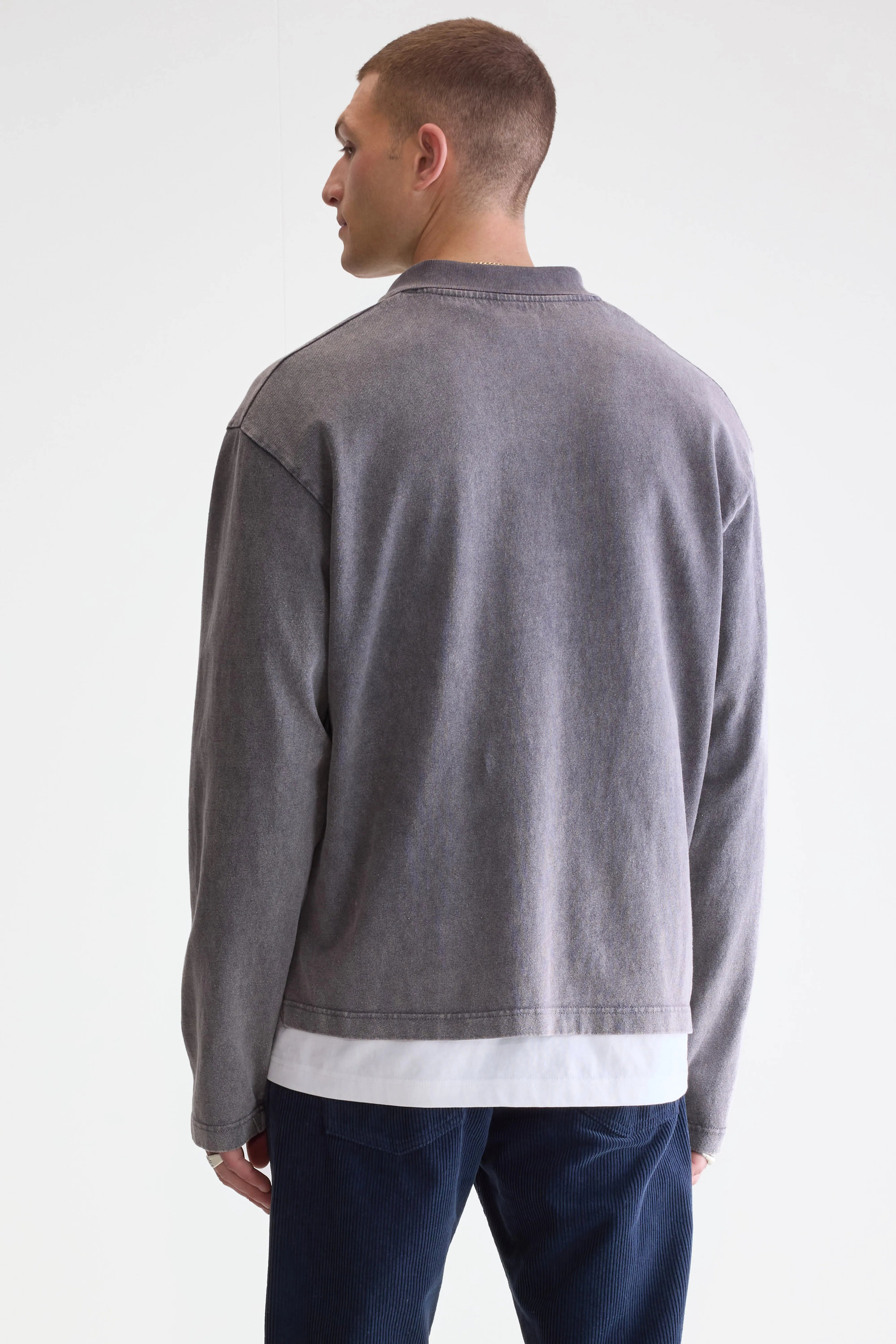 Vlugies polo met lange mouwen (252 / M / BLACK BEAUTY)
