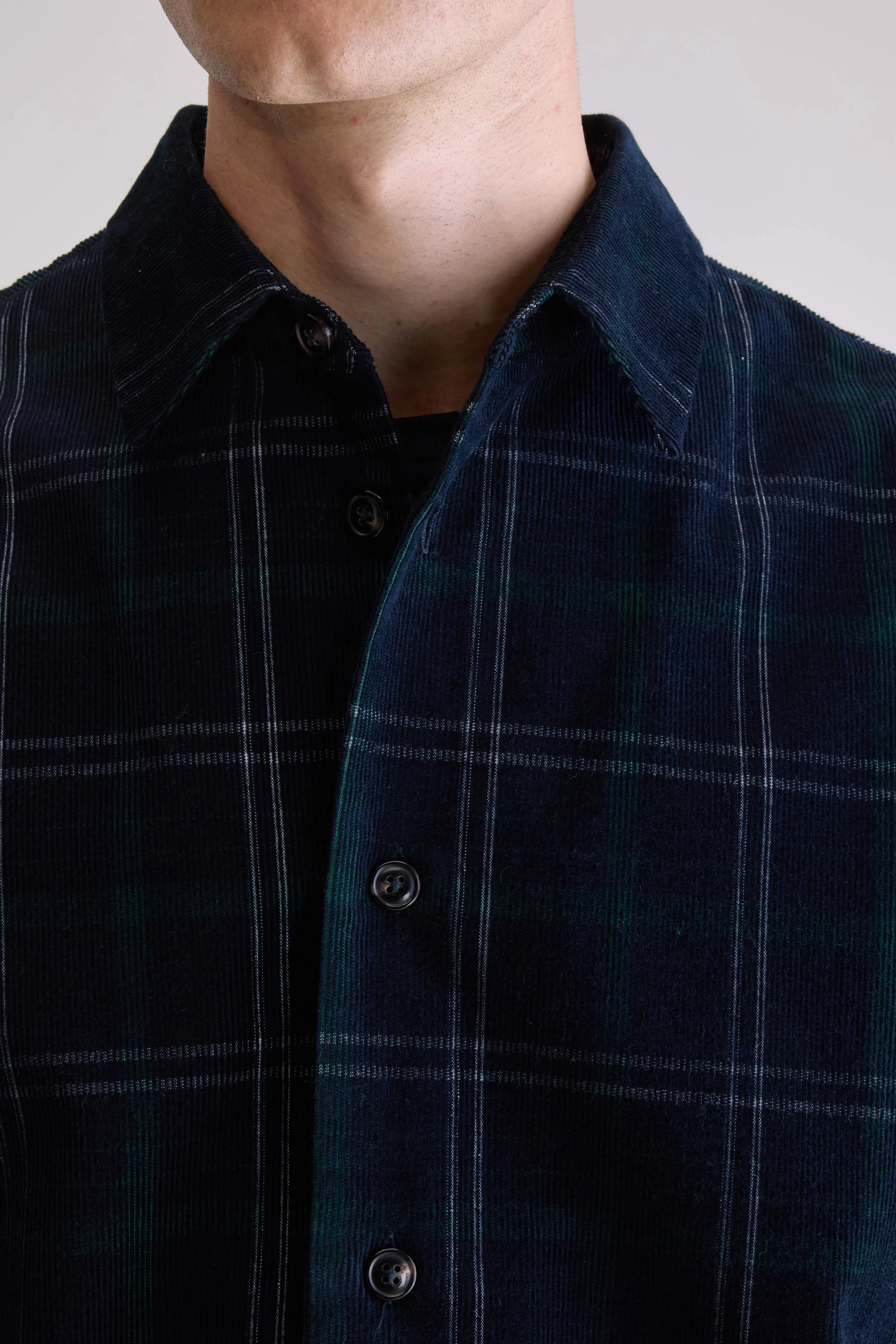 Surchemise en velours côtelé Flap (252 / M / CHECK A)