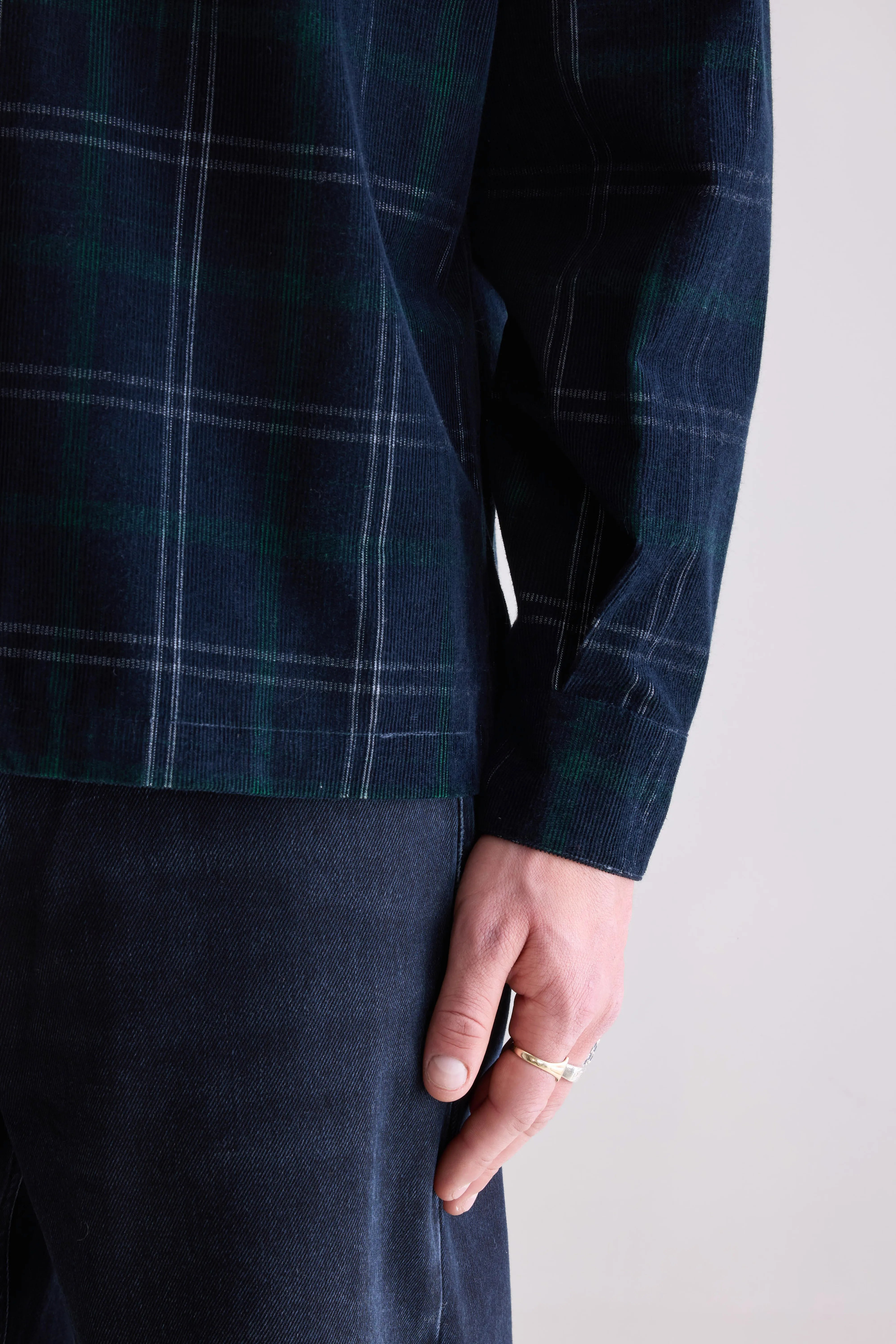 Flap corduroy overshirt (252 / M / CHECK A)