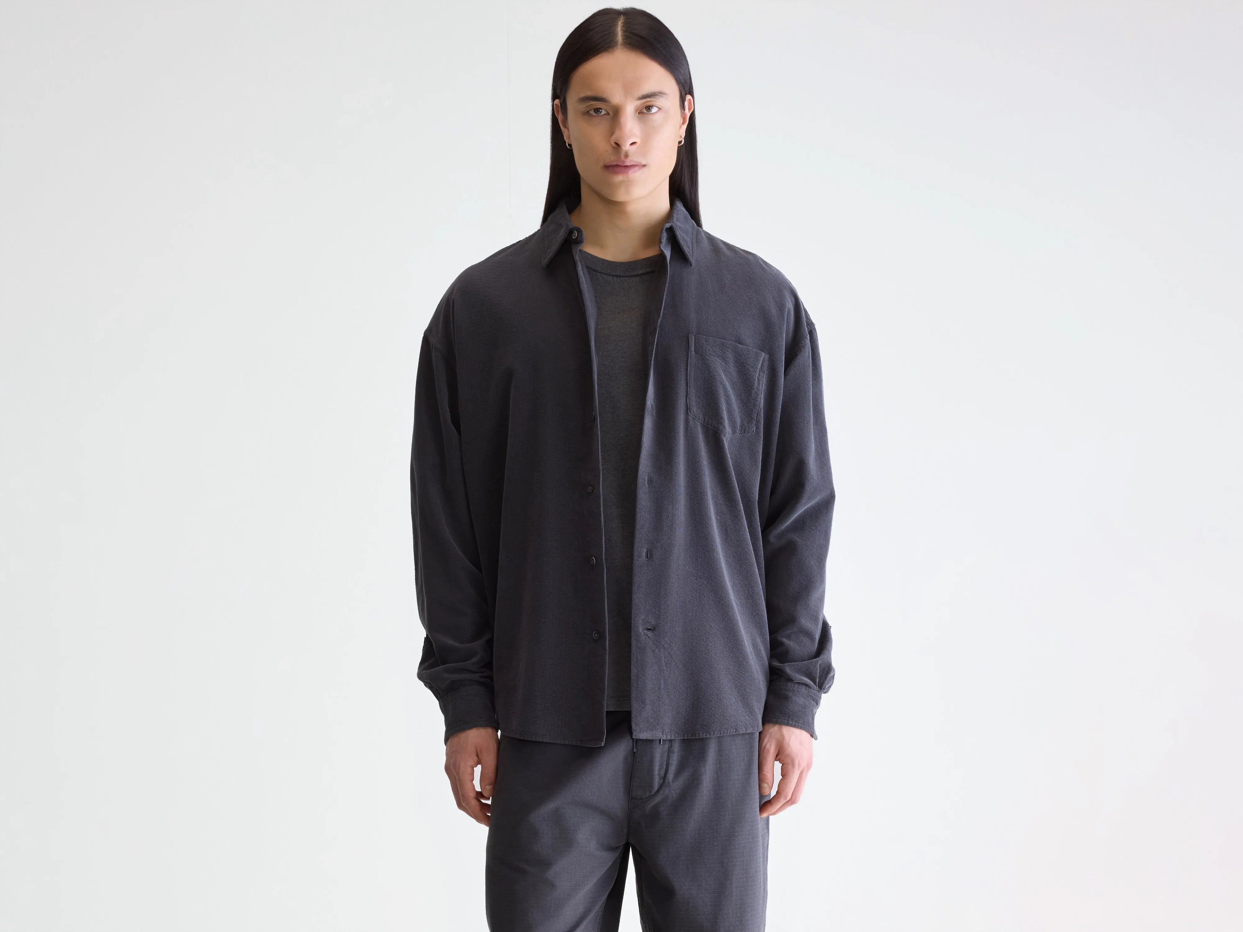 Jops relaxed shirt (252 / M / BLACK SAND)