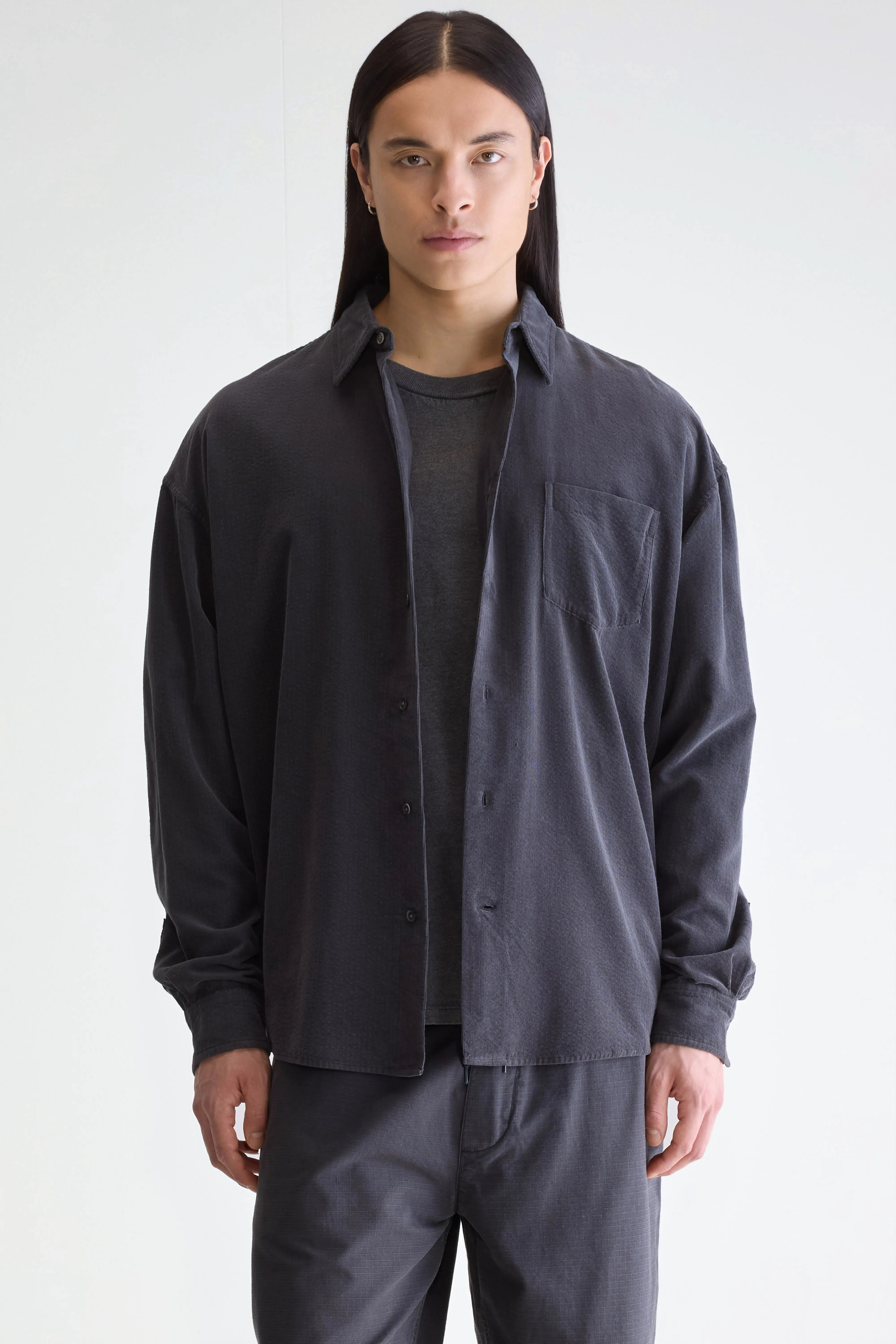 Jops Relaxed Hemd - Black sand Voor Heren | Bellerose