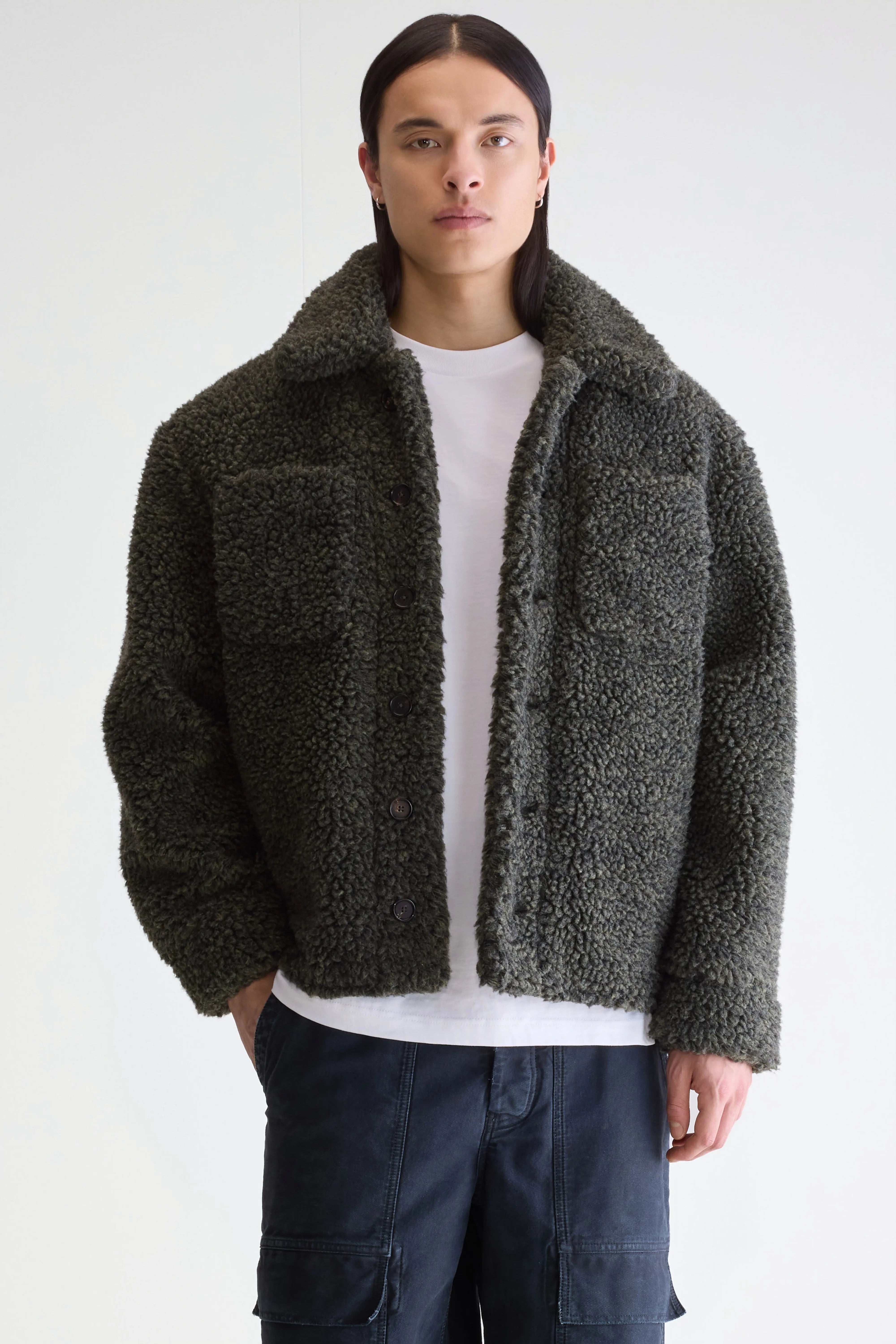 Veste Teddy Jezzo - Dark olive Pour Homme | Bellerose