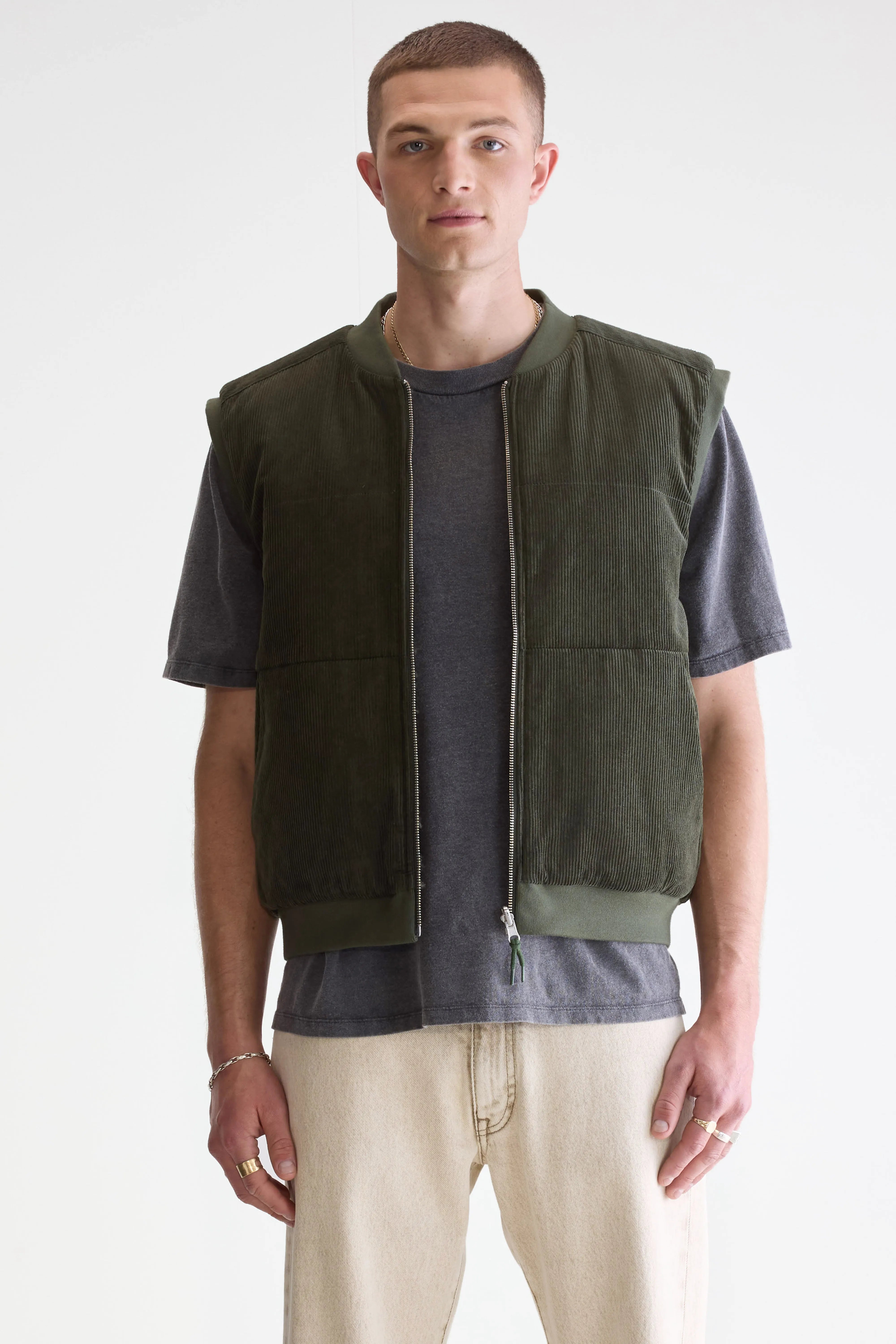 Jocko Bodywarmer - Dark olive For Men | Bellerose