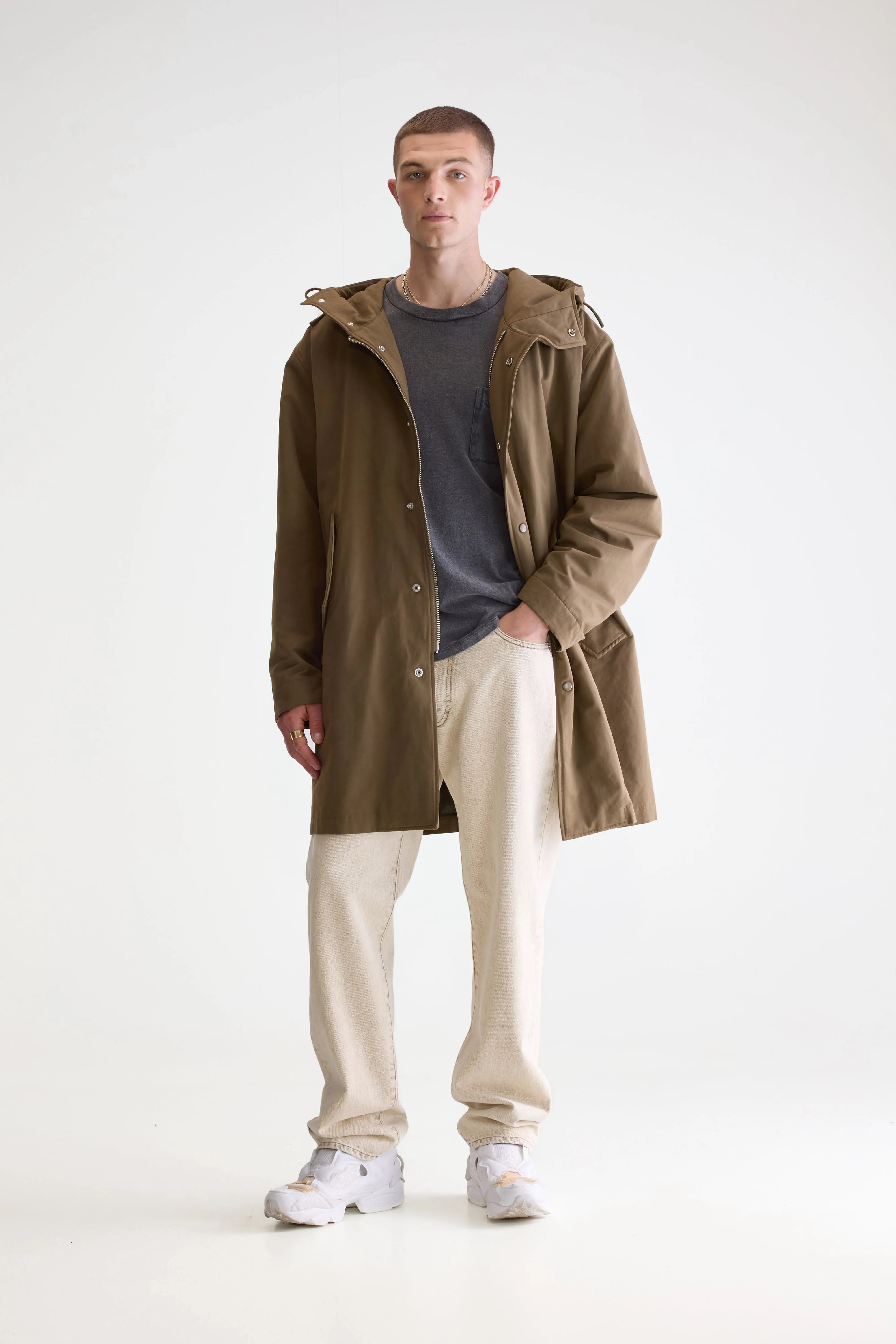 Hanson Hooded Parka - Olive night For Men | Bellerose