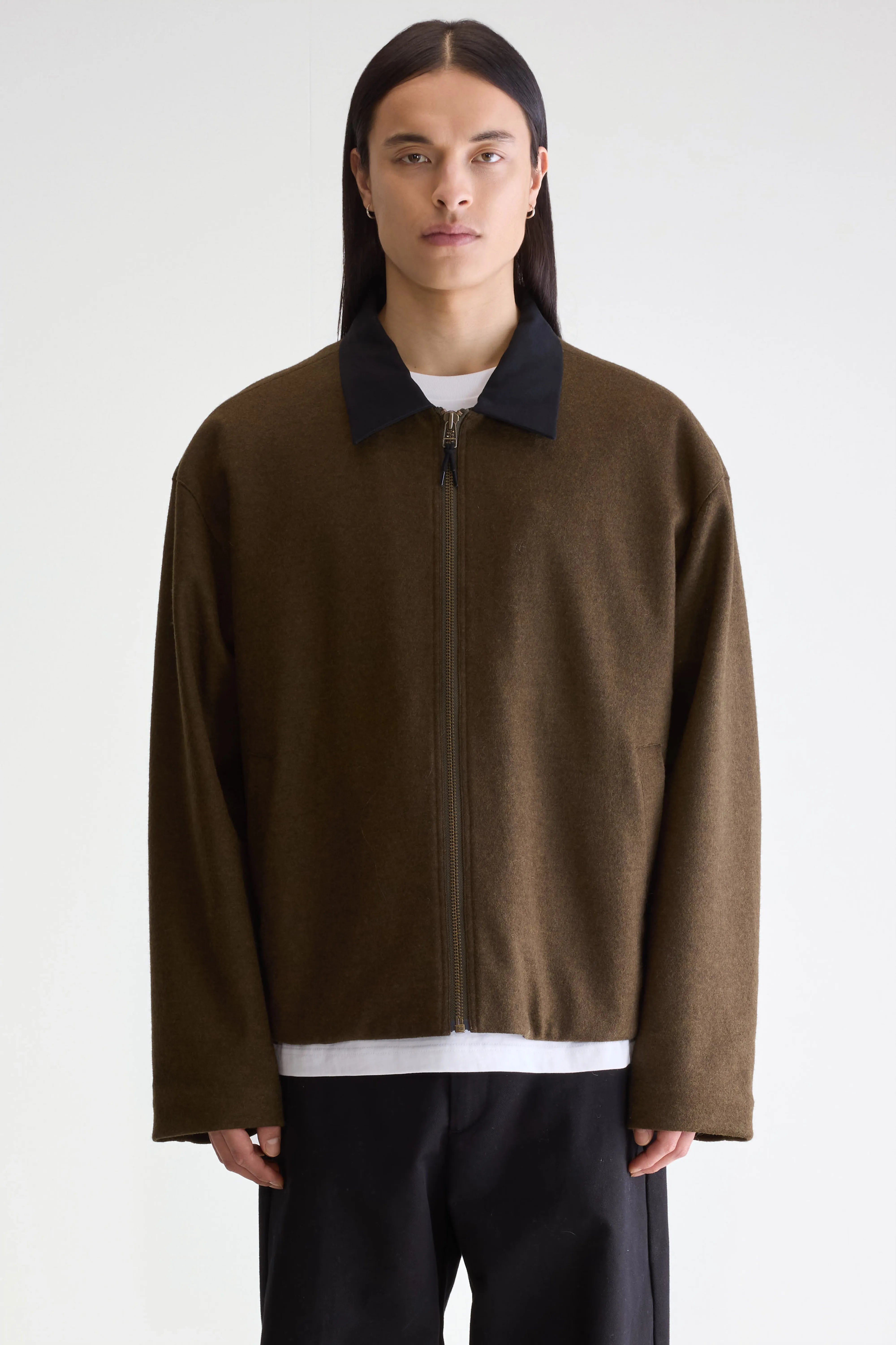 Jambo Zipped Jacket - Dark olive For Men | Bellerose