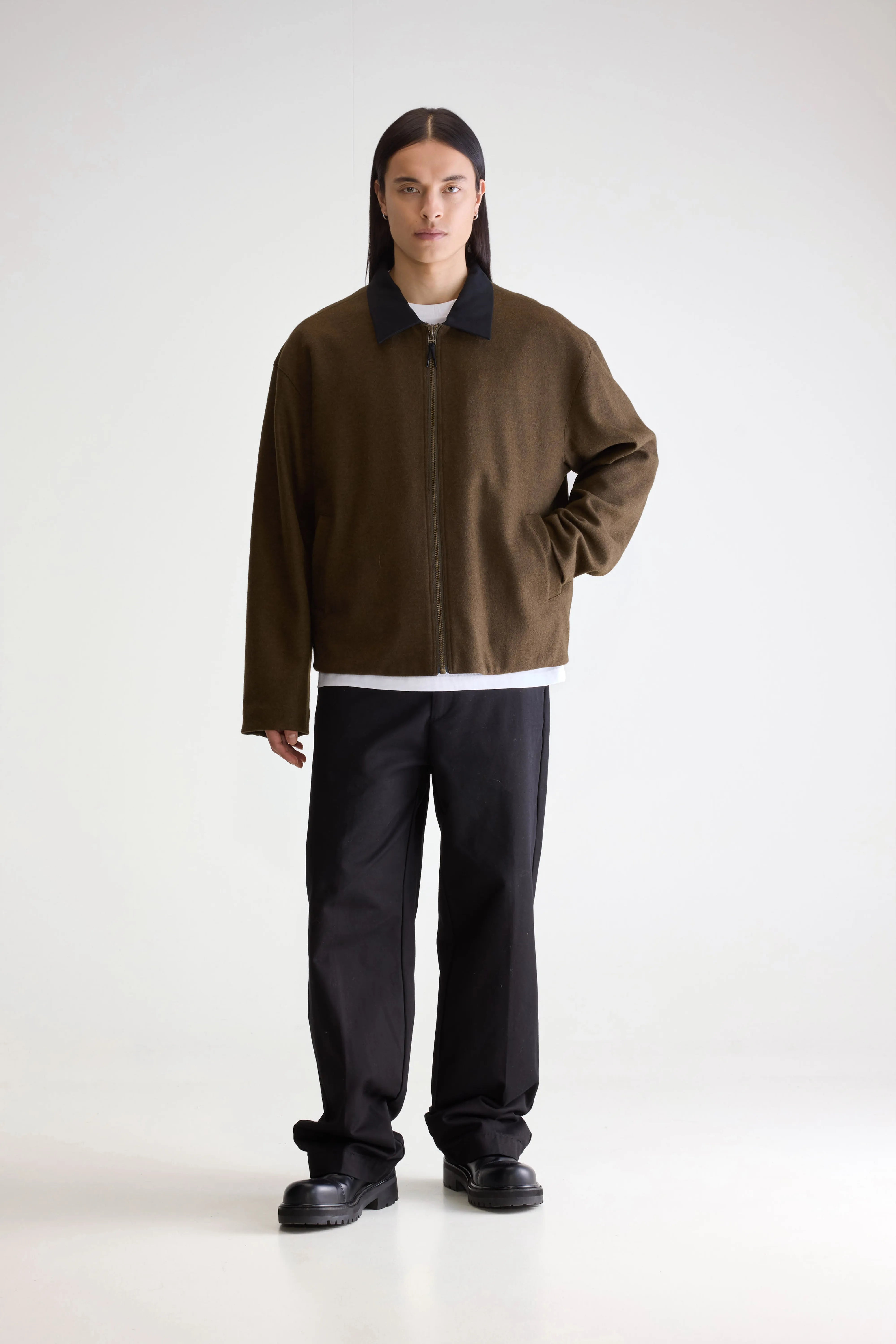 Jambo Zipped Jacket - Dark olive For Men | Bellerose