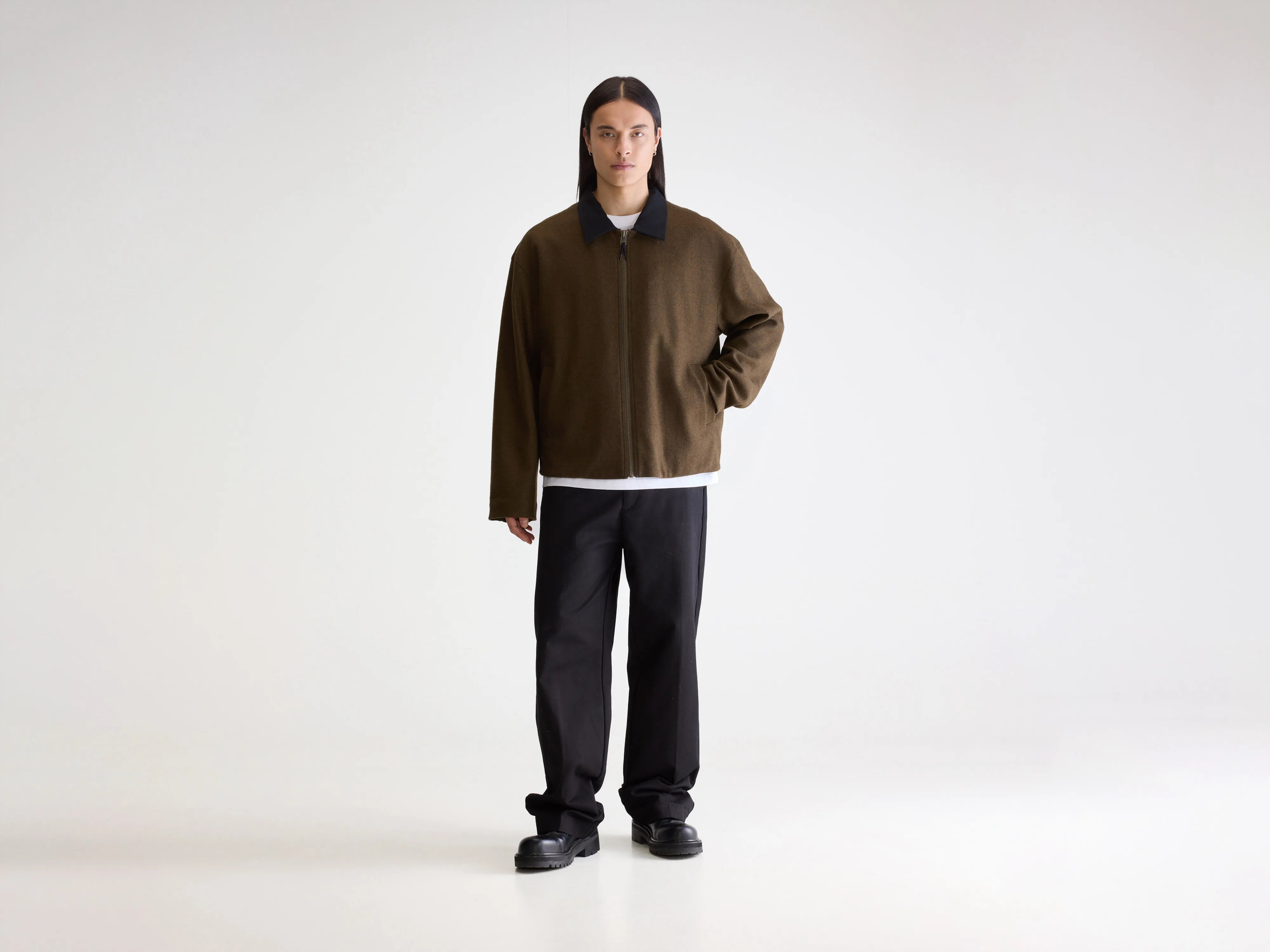 Jambo zipped jacket (252 / M / DARK OLIVE)