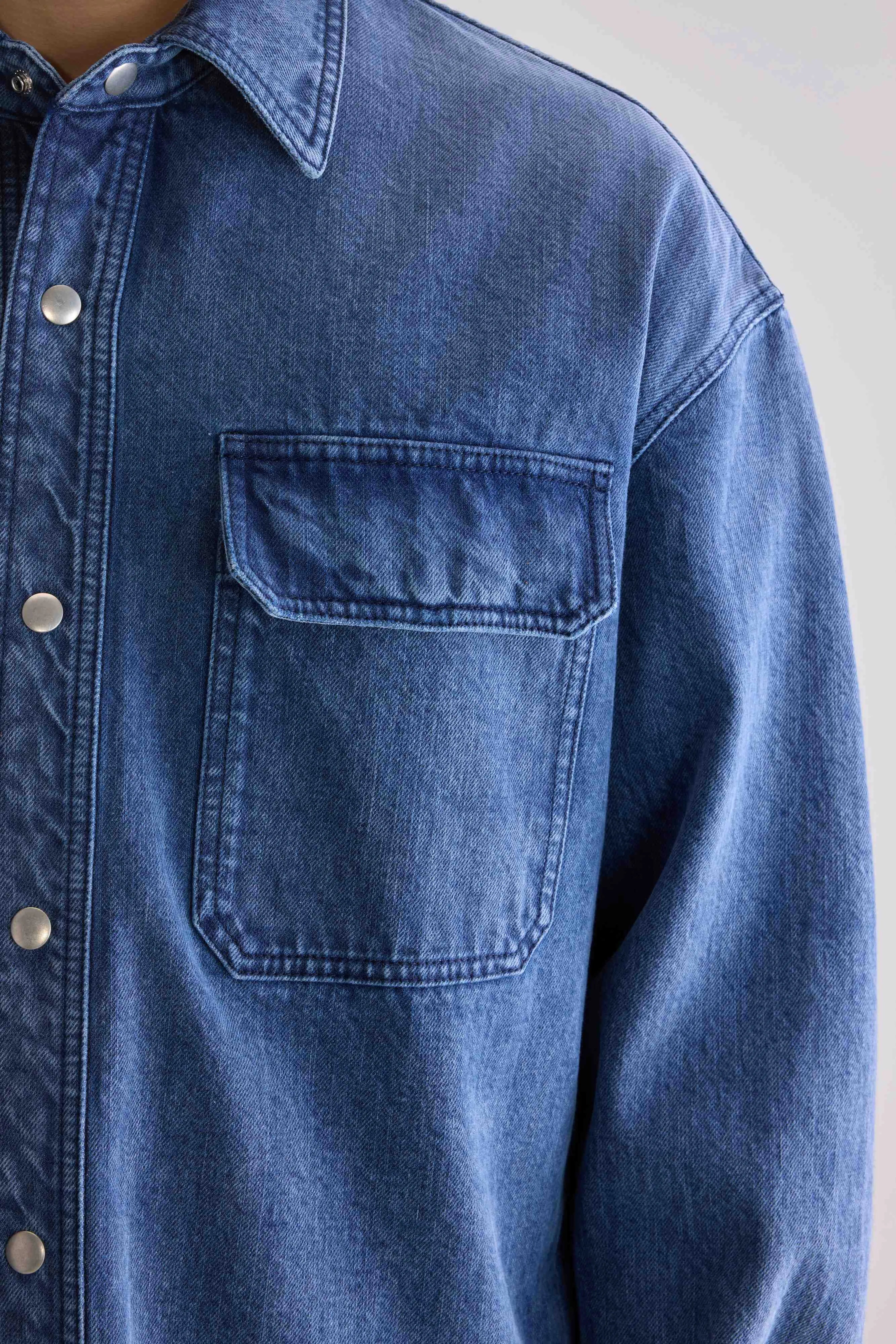 Surchemise Poach - Blue snow Pour Homme | Bellerose