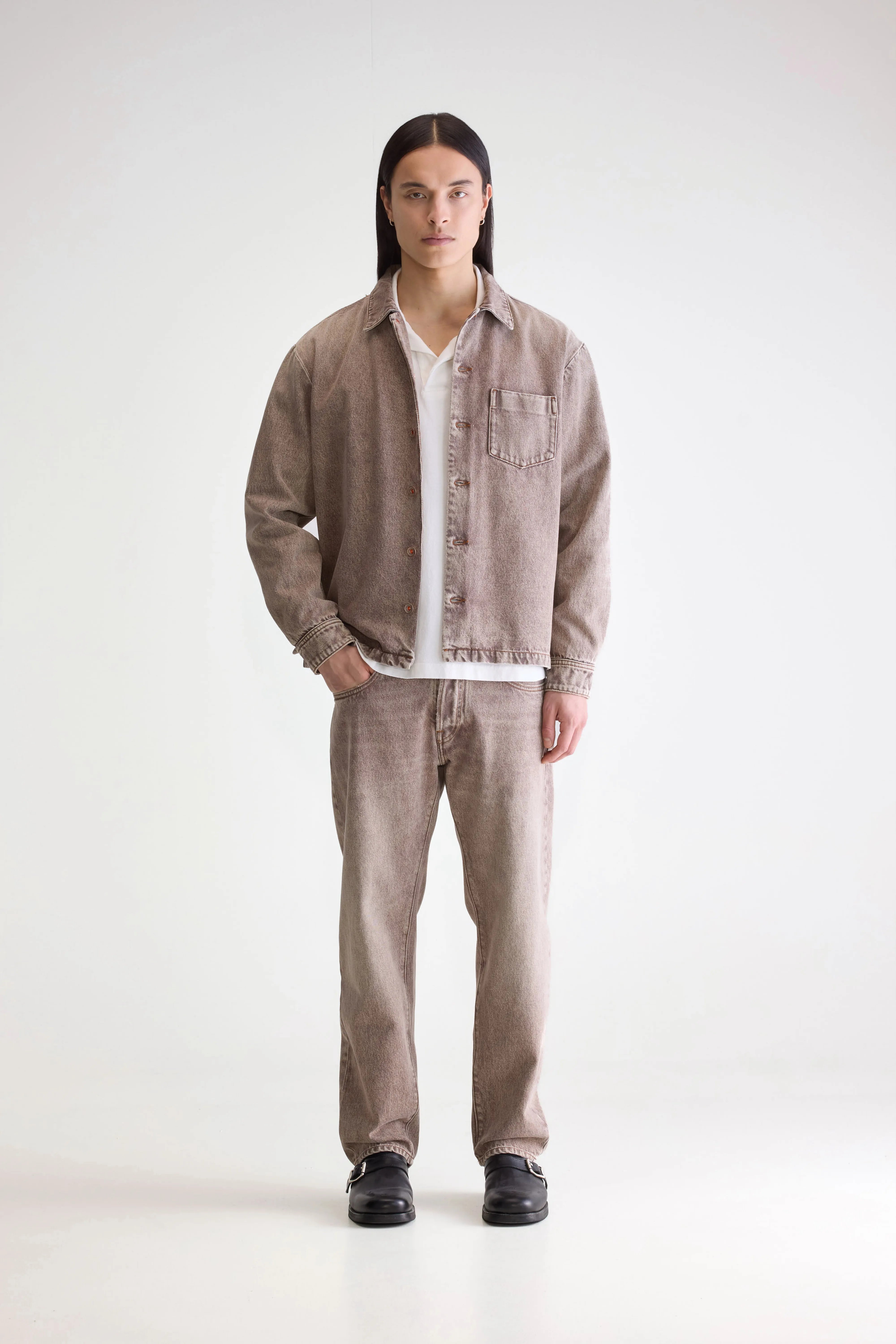 Goney Denim Overshirt - Brown snow For Men | Bellerose