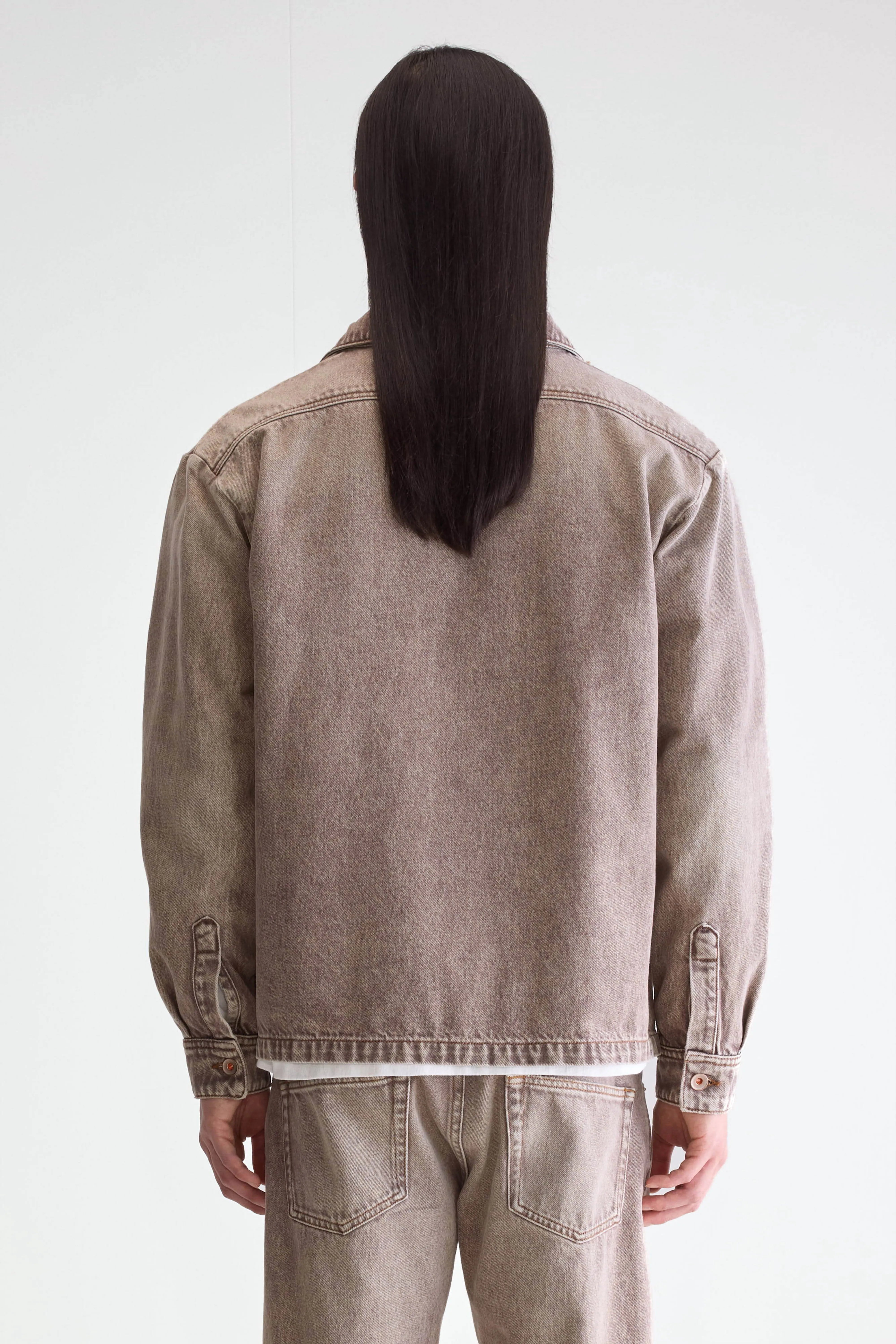 Goney denim overshirt (252 / M / BROWN SNOW)
