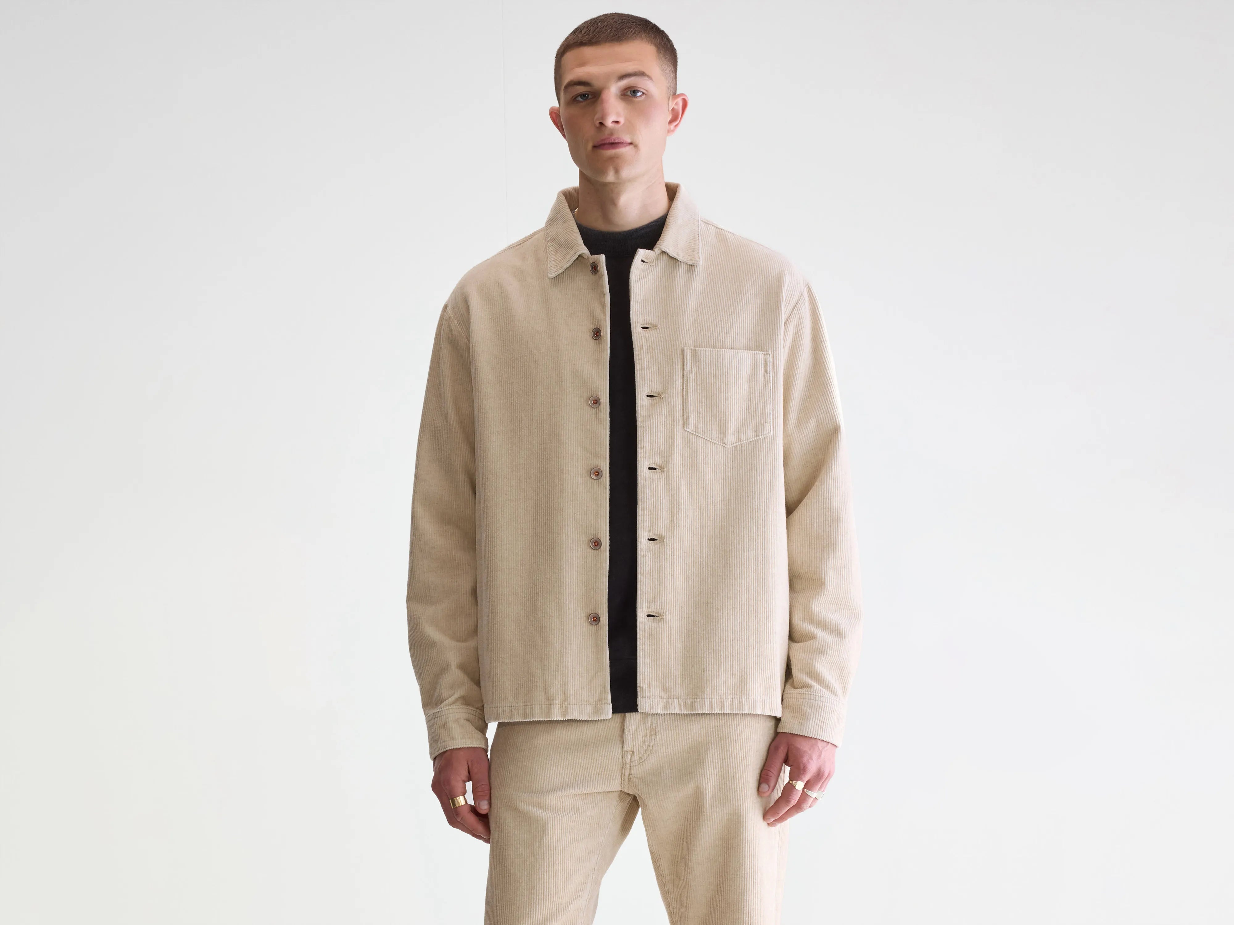 Goney corduroy overshirt (252 / M / CALCAIRE)