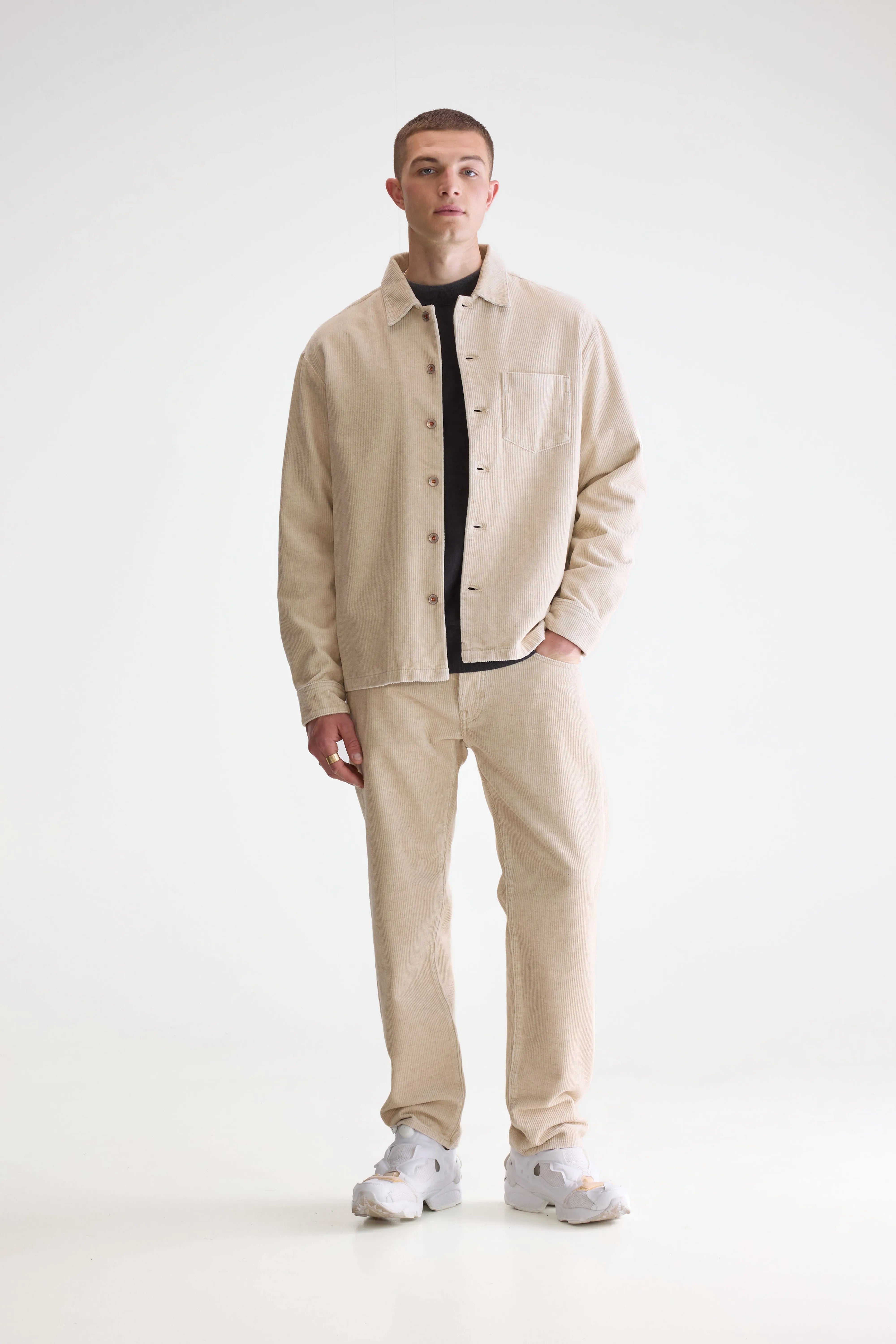 Goney Corduroy Overshirt - Calcaire For Men | Bellerose
