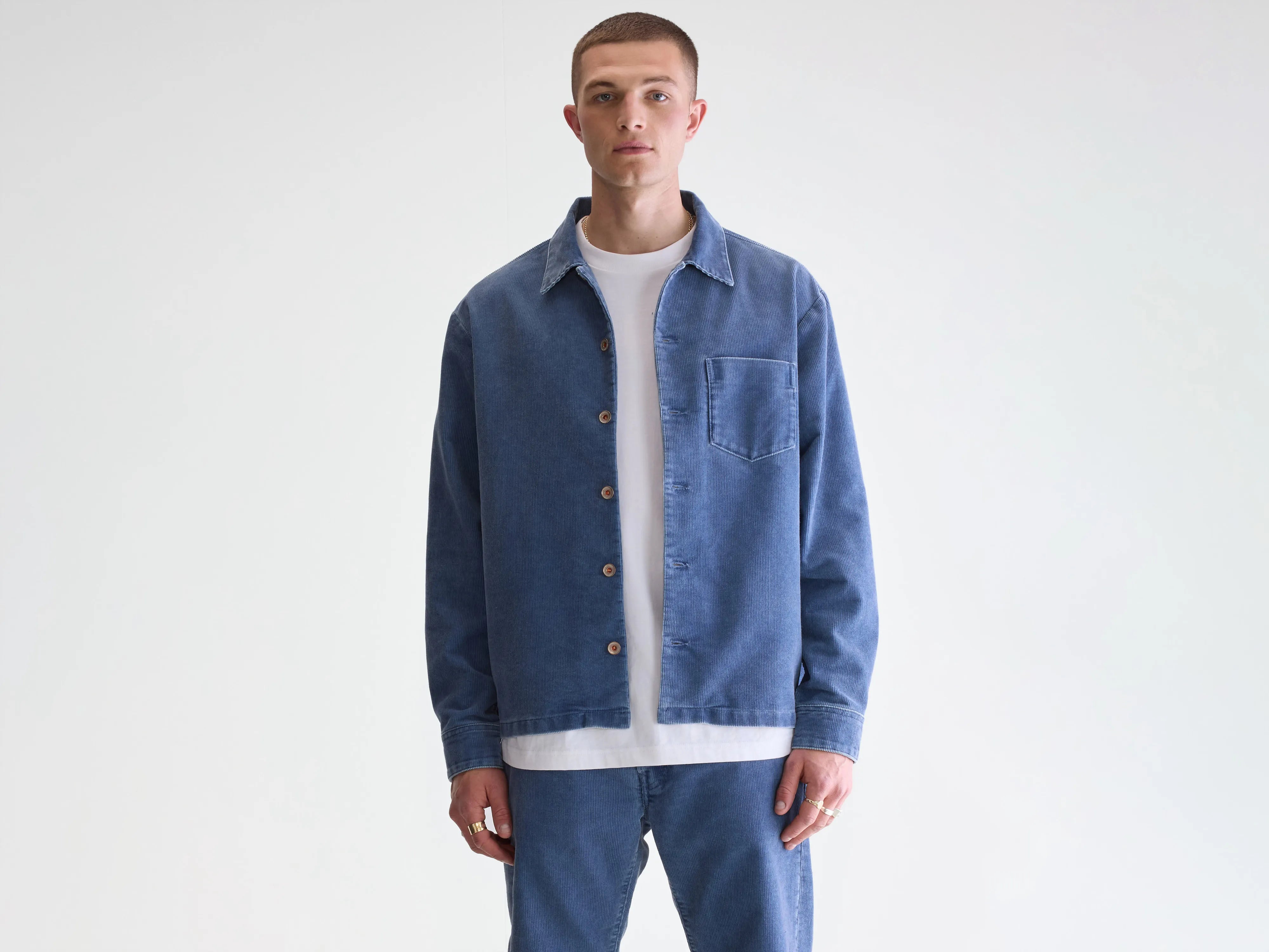 Goney corduroy overshirt (252 / M / CRYSTAL)