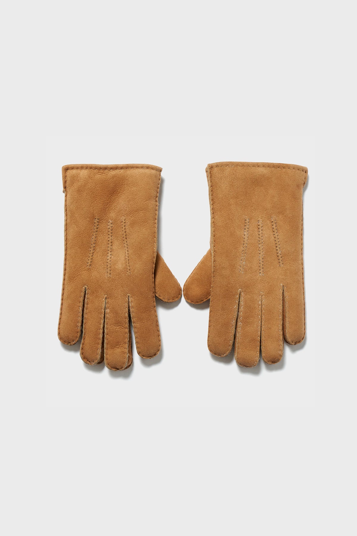 Ganam Cognac Leather Gloves - Cognac For Men | Bellerose
