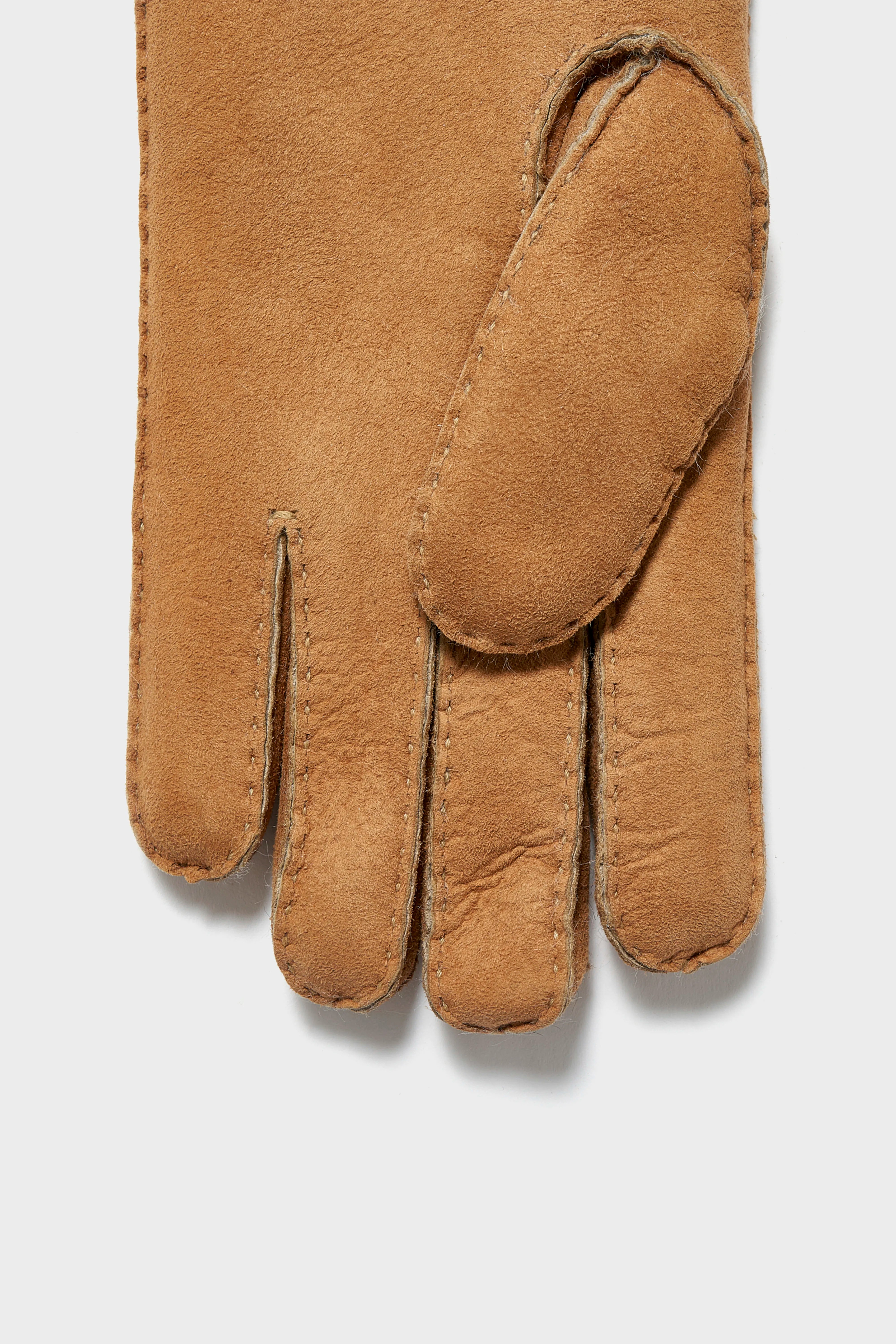 Ganam Cognac Leather Gloves - Cognac For Men | Bellerose
