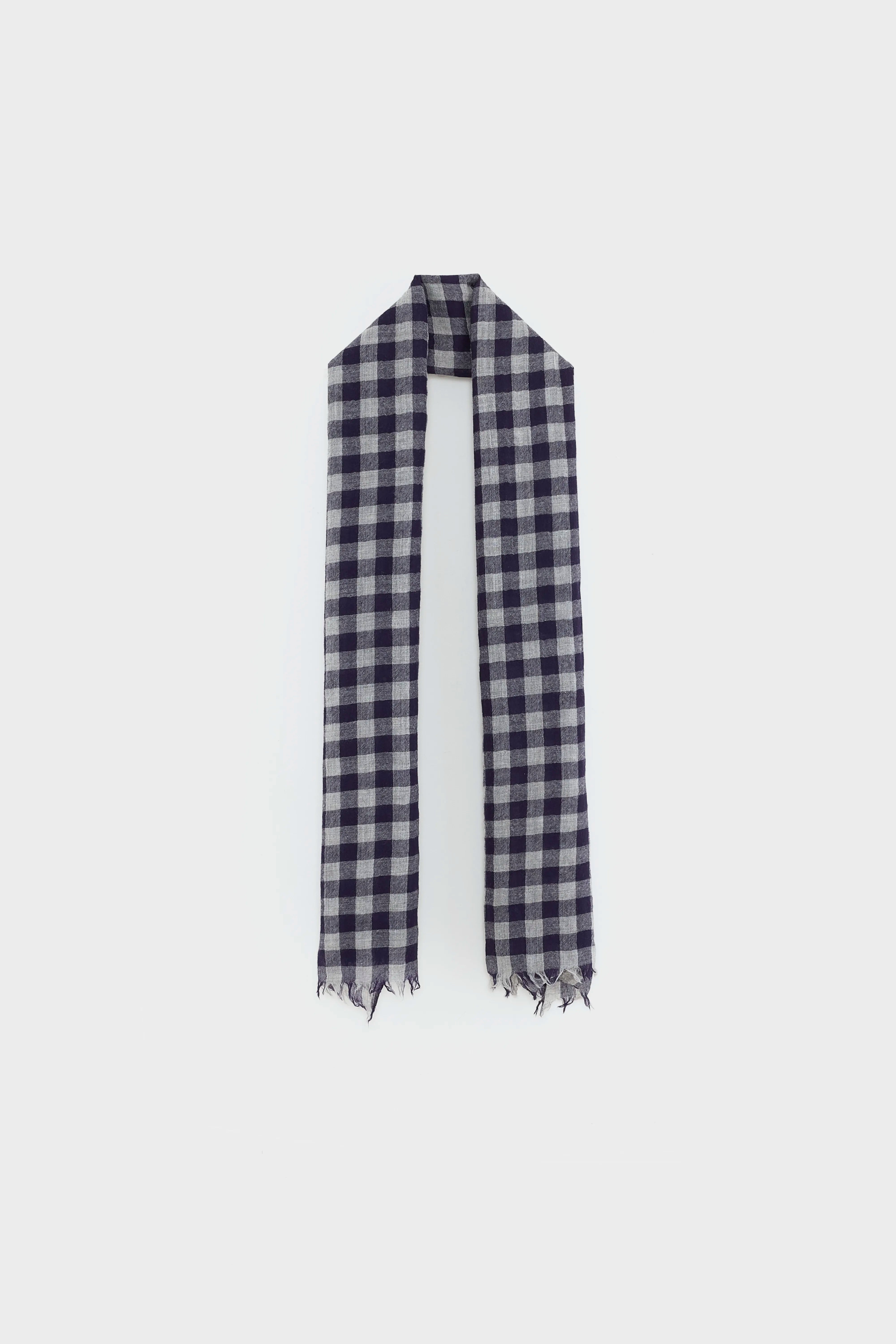 Sicha Checkered Scarf - H. grey / Navy For Men | Bellerose