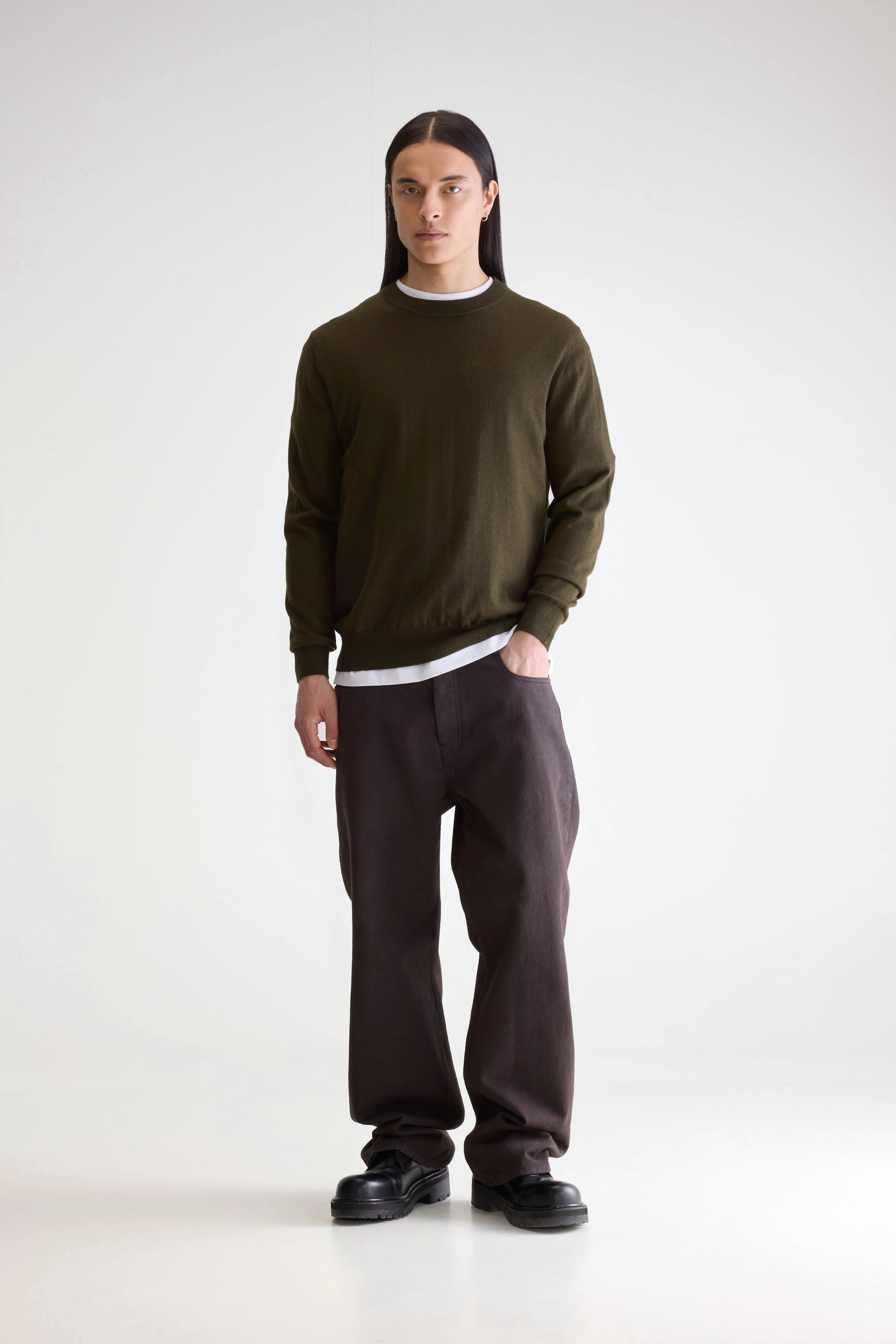 Pull Col Rond Dilliv - Army Pour Homme | Bellerose