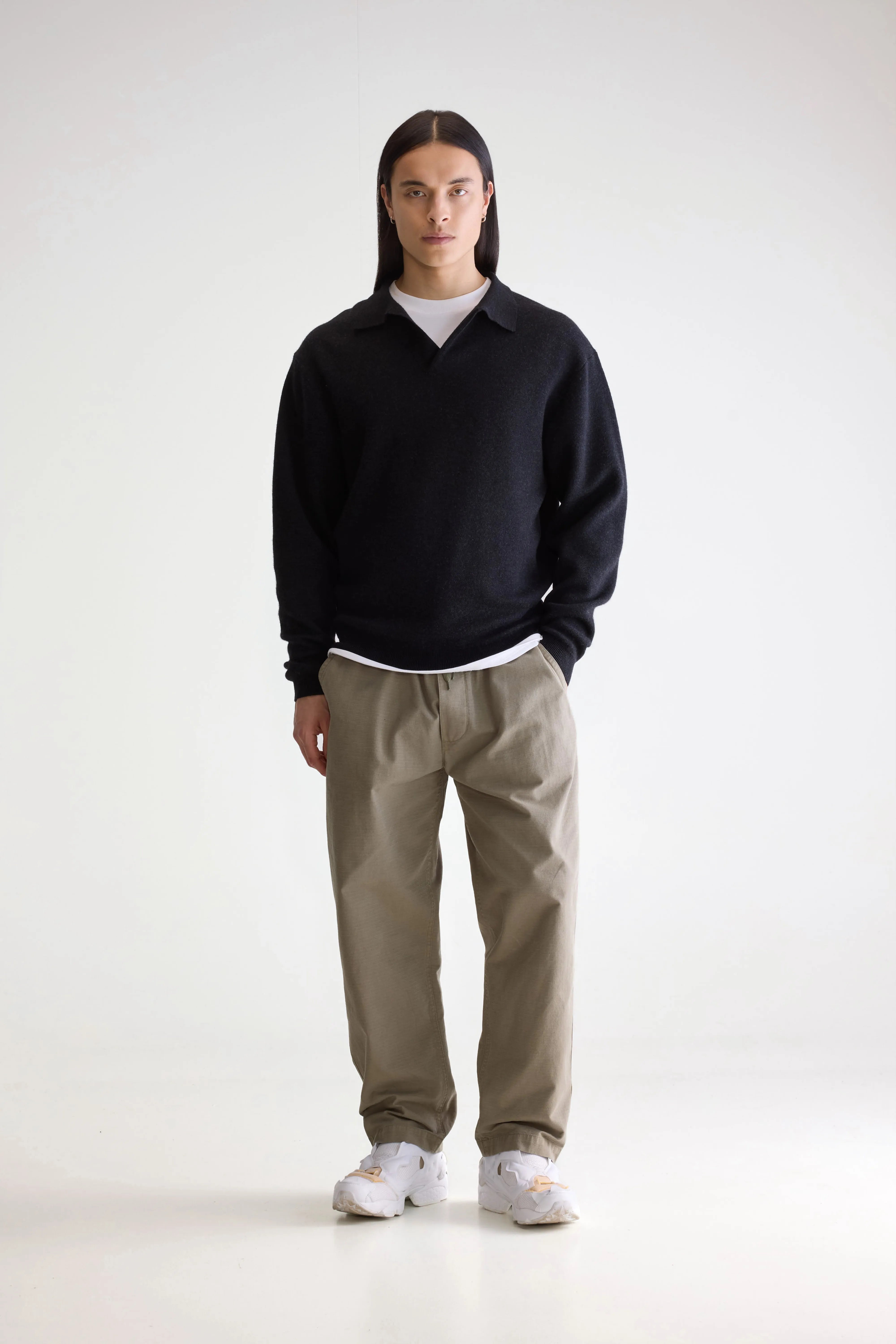 Diloux Polo Sweater - Charcoal For Men | Bellerose