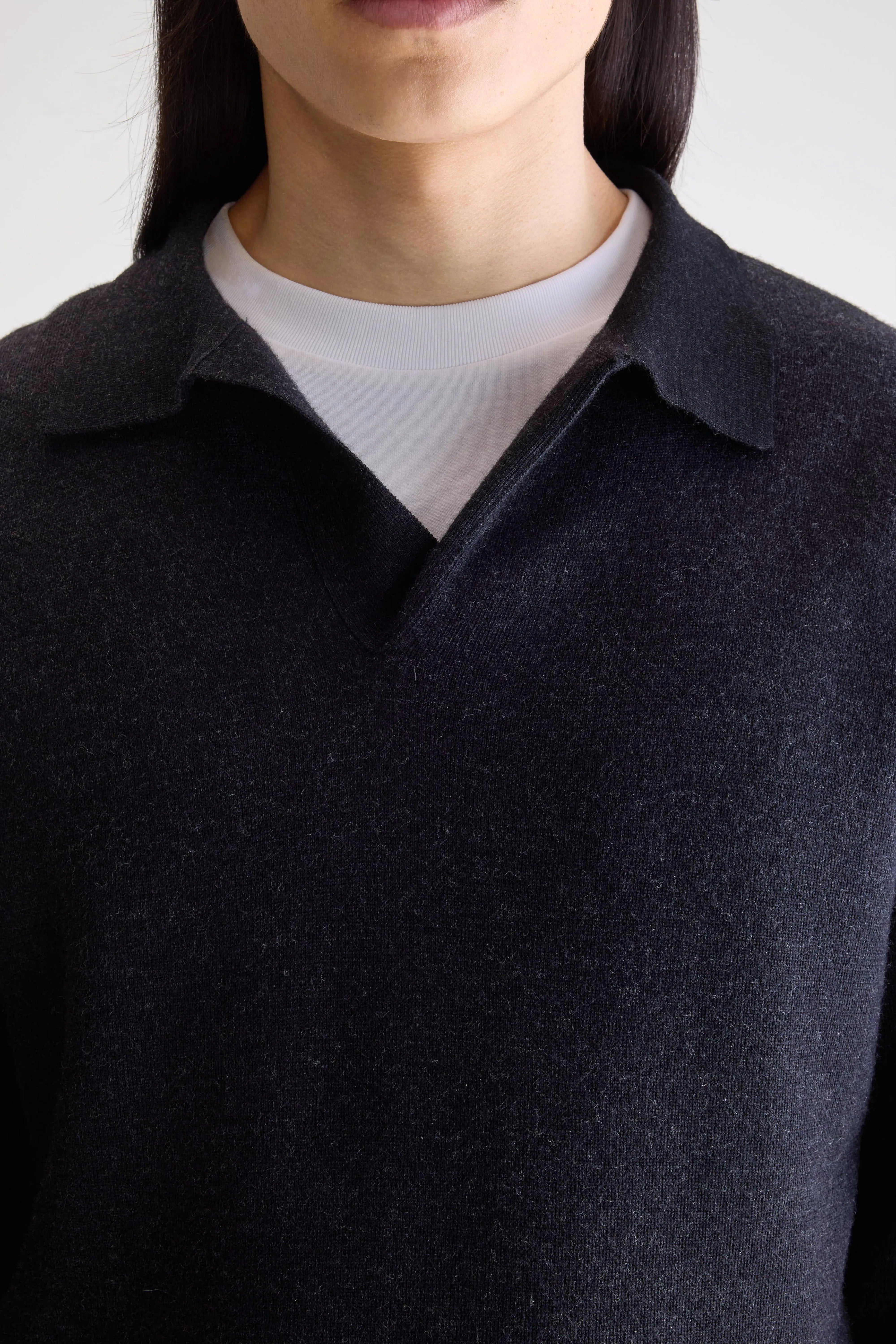 Diloux Polo Sweater - Charcoal For Men | Bellerose