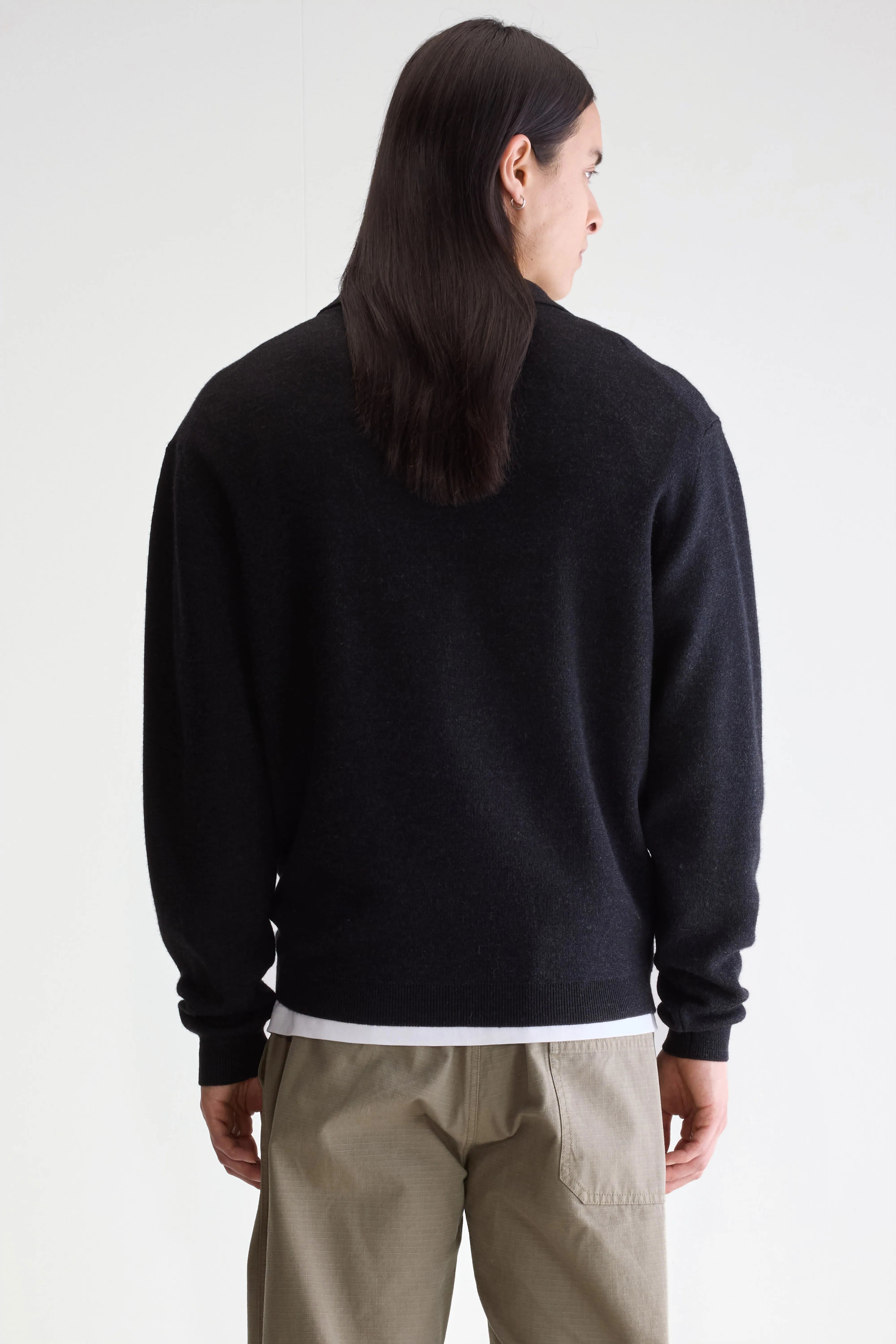 Diloux Polo Sweater - Charcoal For Men | Bellerose