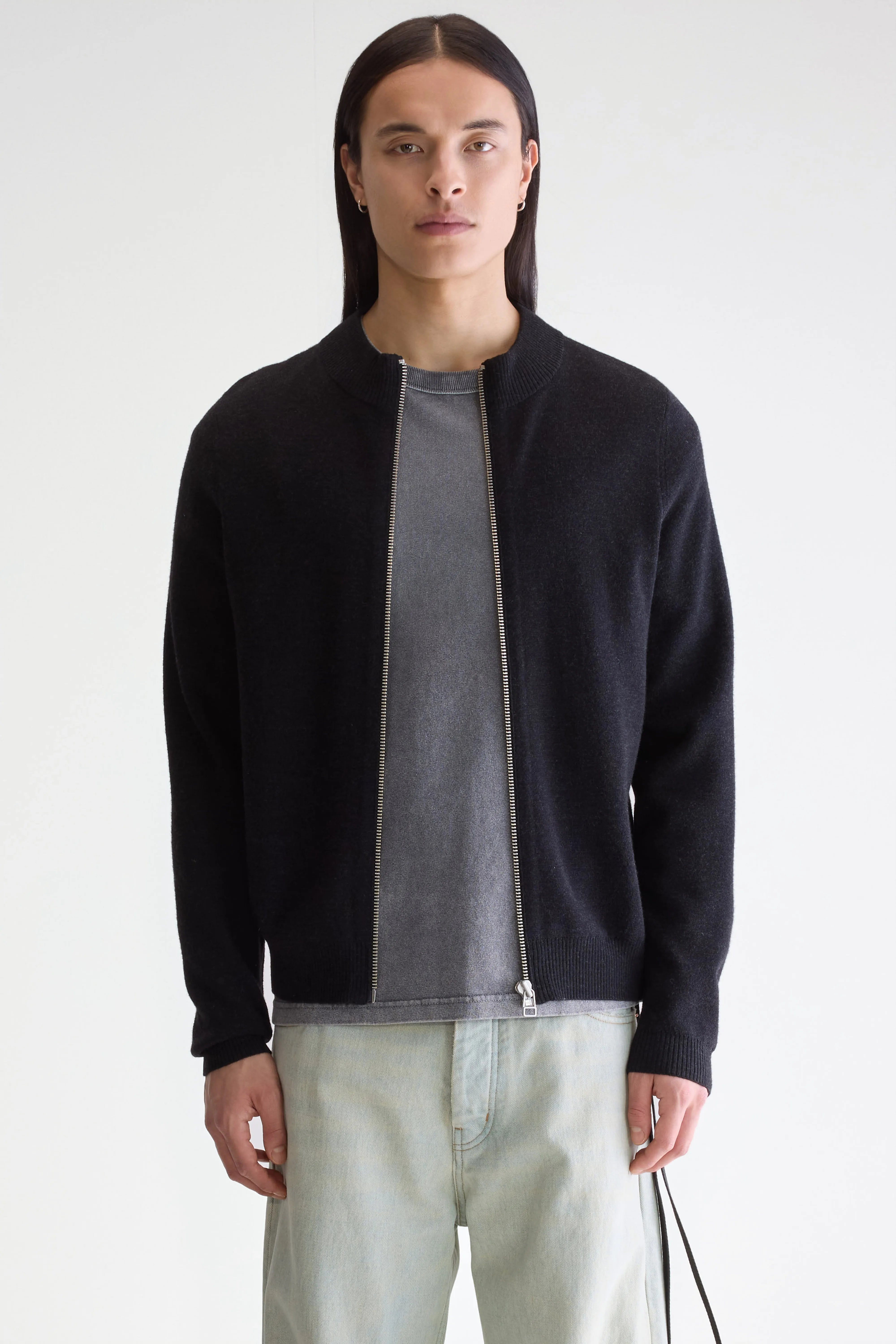 Dilso Zip-up Sweater - Charcoal For Men | Bellerose