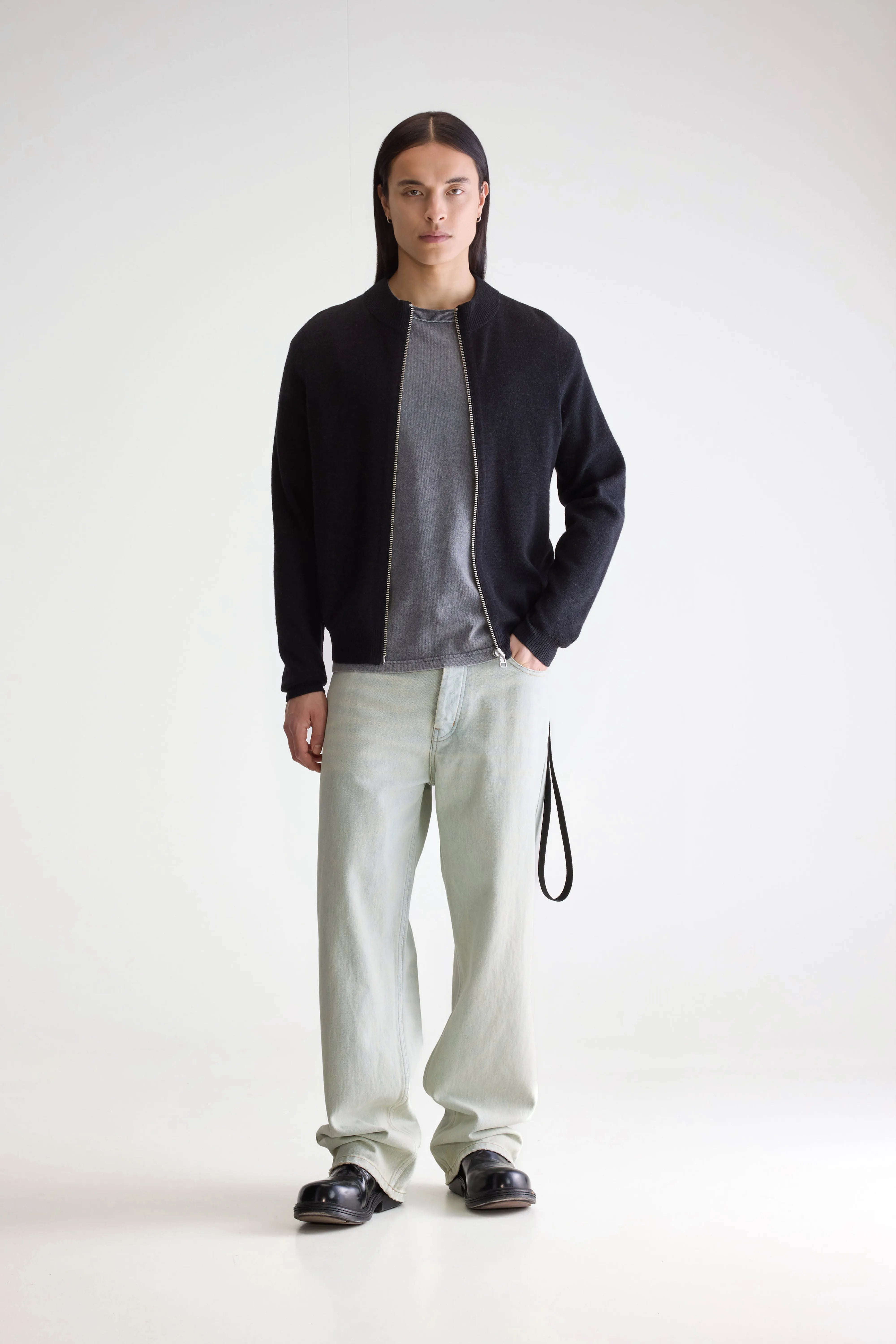 Dilso Zip-up Sweater - Charcoal For Men | Bellerose