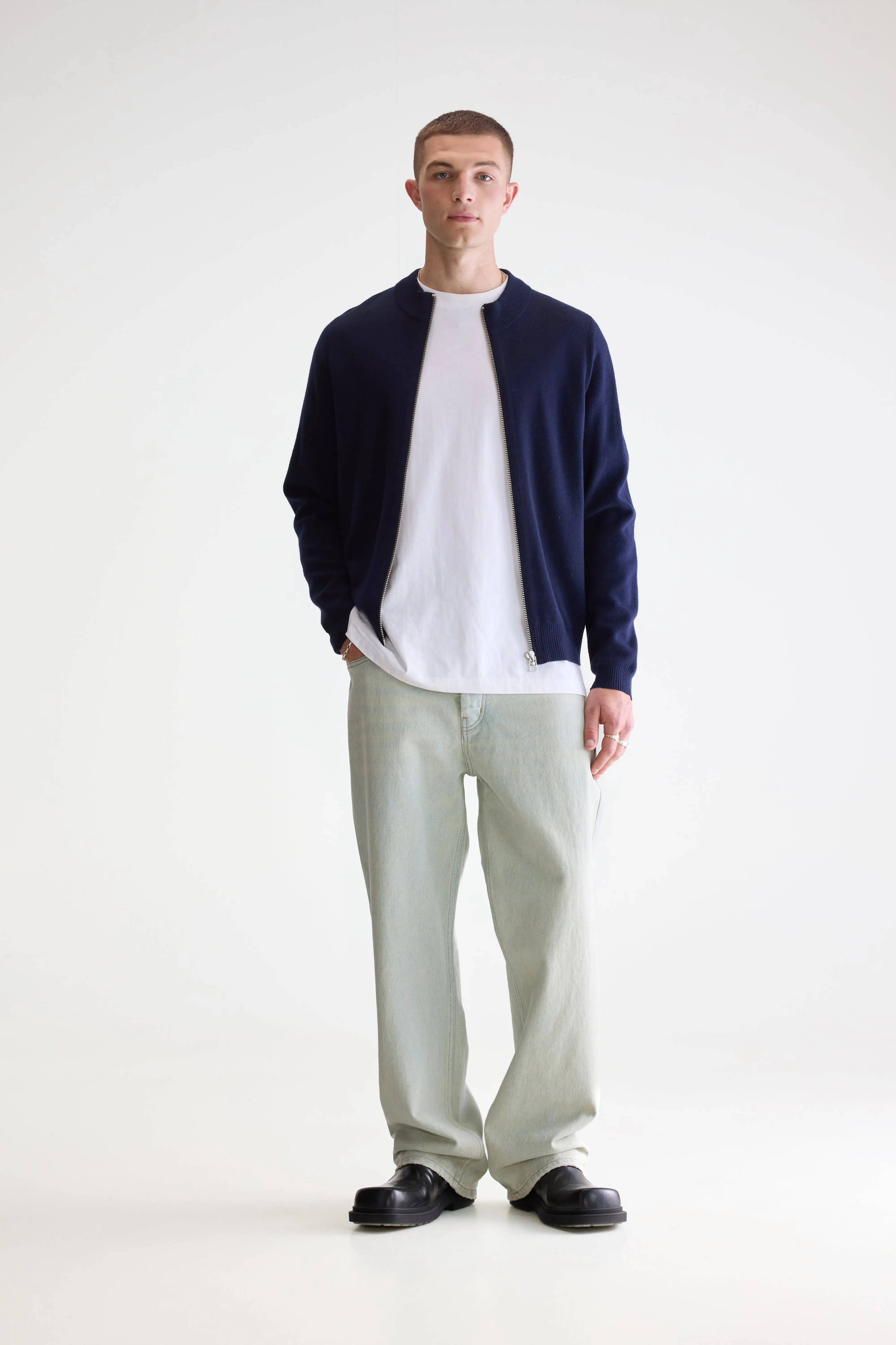 Dilso Zip-up Sweater - Navy For Men | Bellerose
