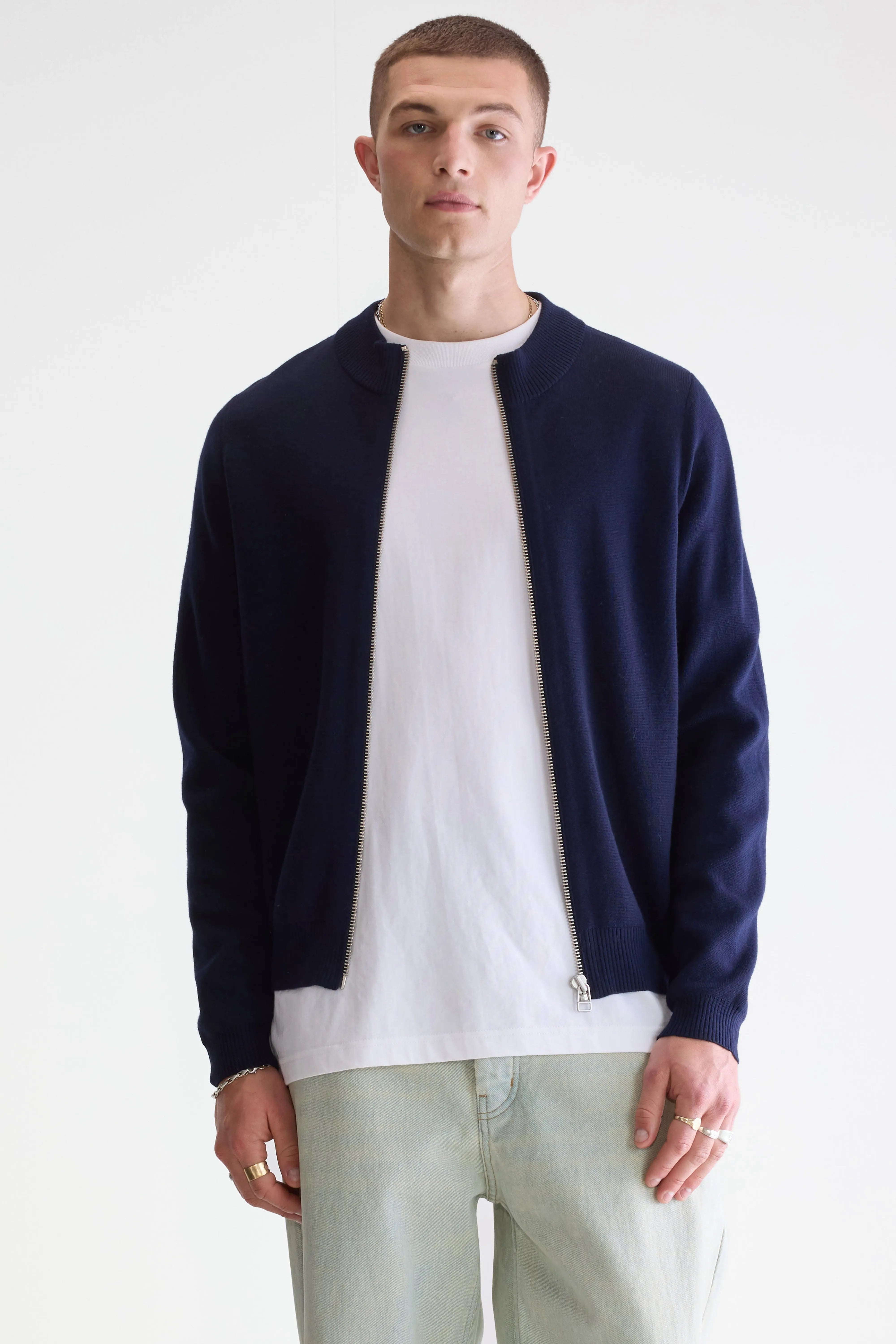 Dilso Zip-up Sweater - Navy For Men | Bellerose