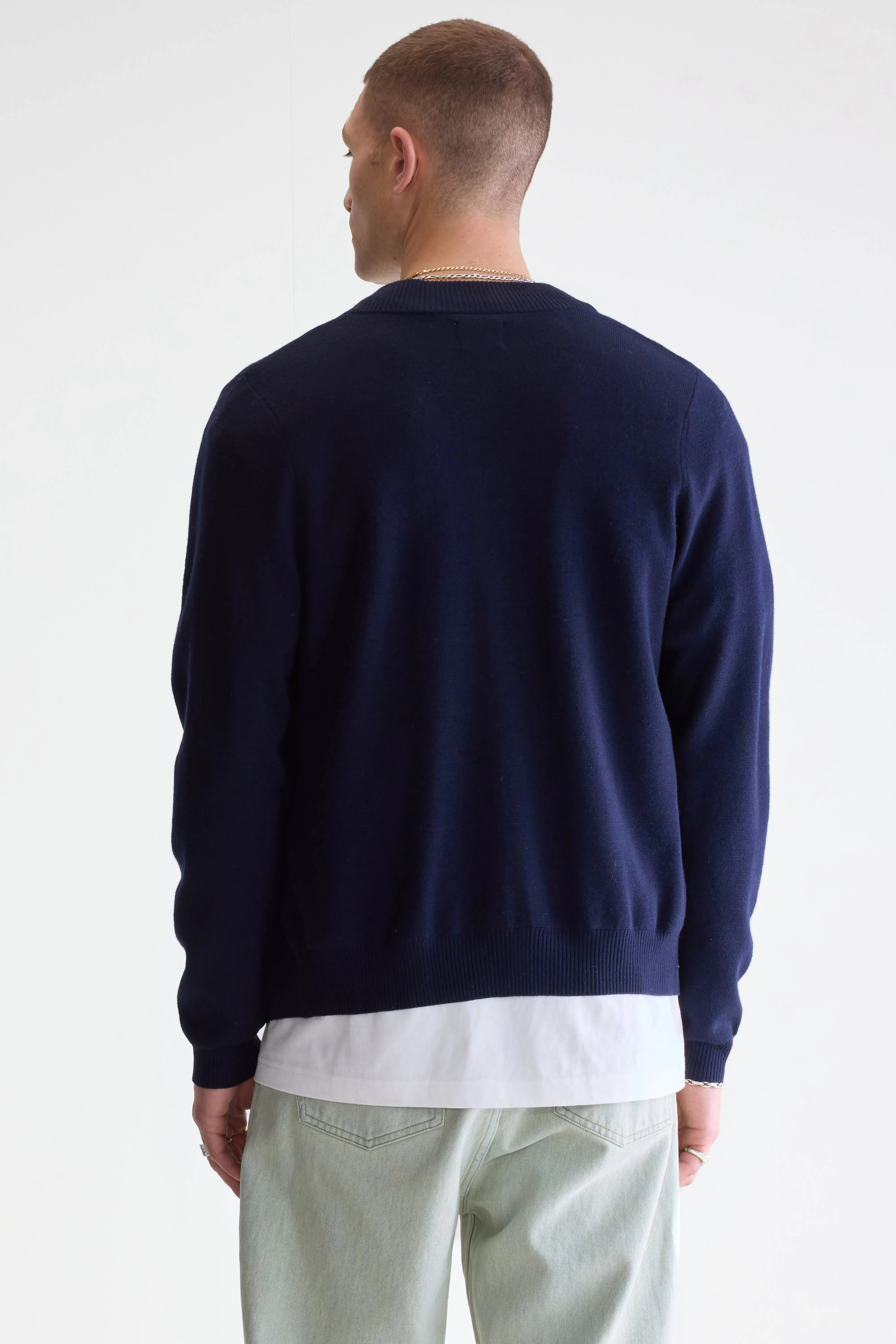 Dilso zip-up sweater (252 / M / NAVY)