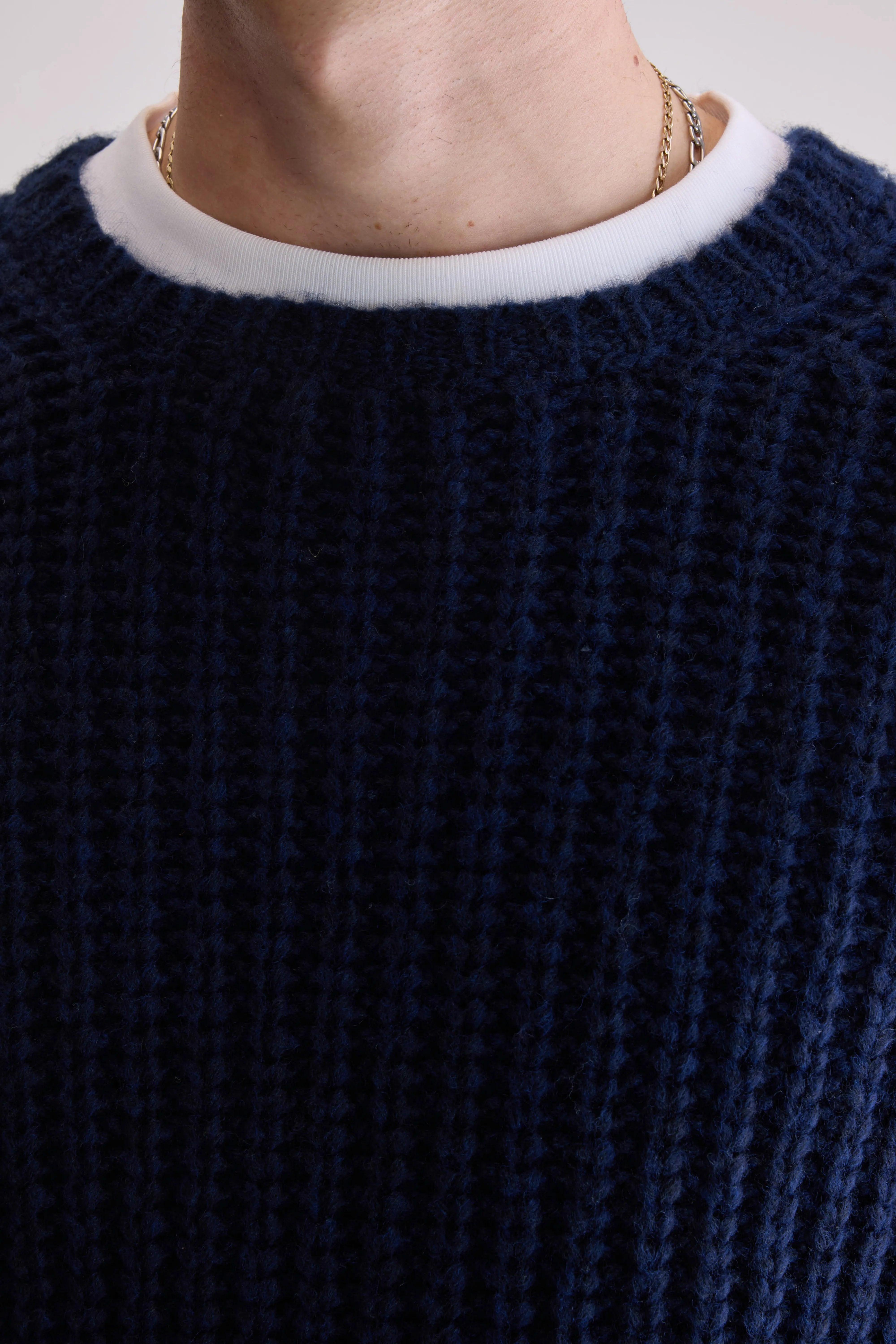 Nelio Klassieke Trui Met Ronde Hals - Regal blue Voor Heren | Bellerose