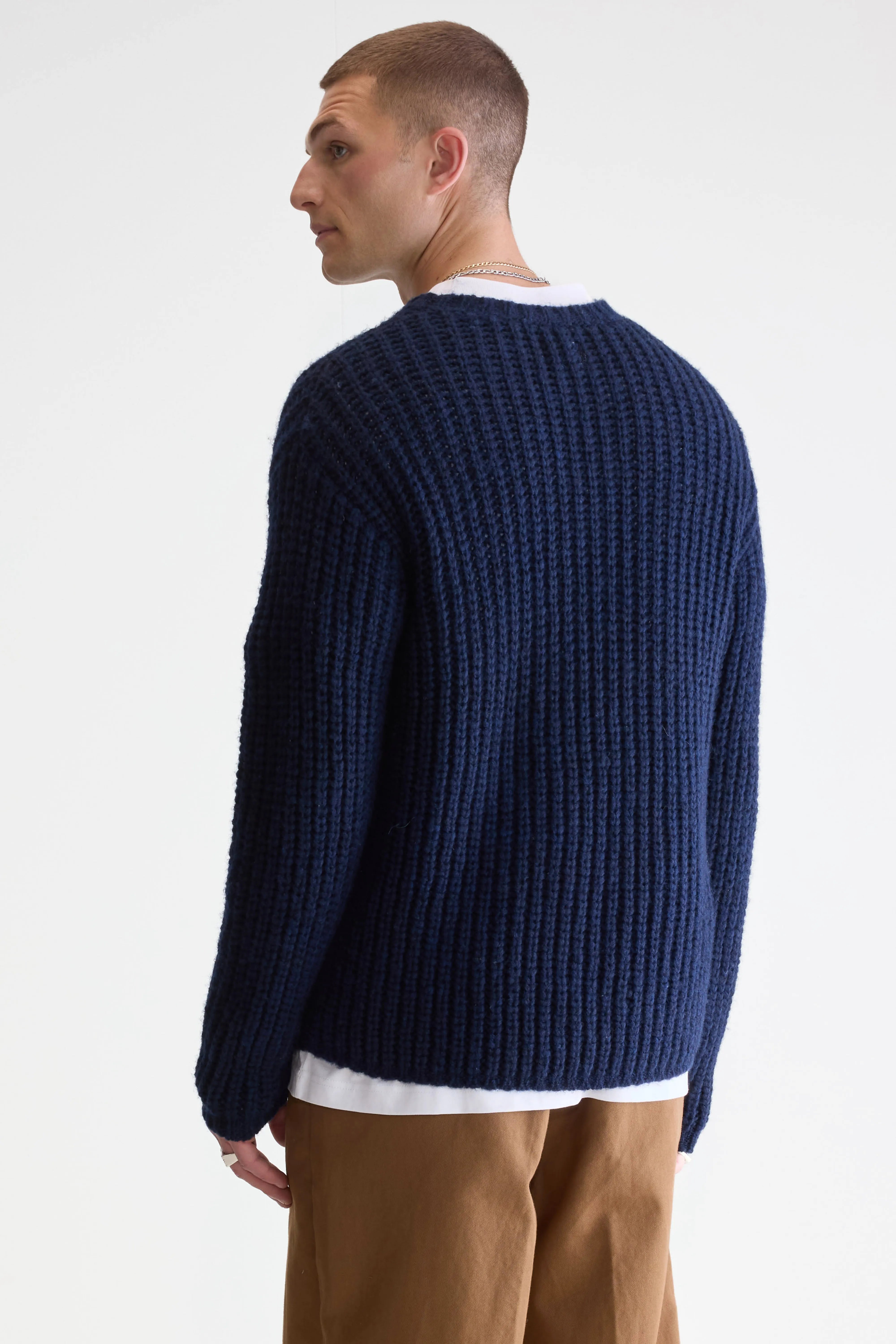 Nelio Klassieke Trui Met Ronde Hals - Regal blue Voor Heren | Bellerose
