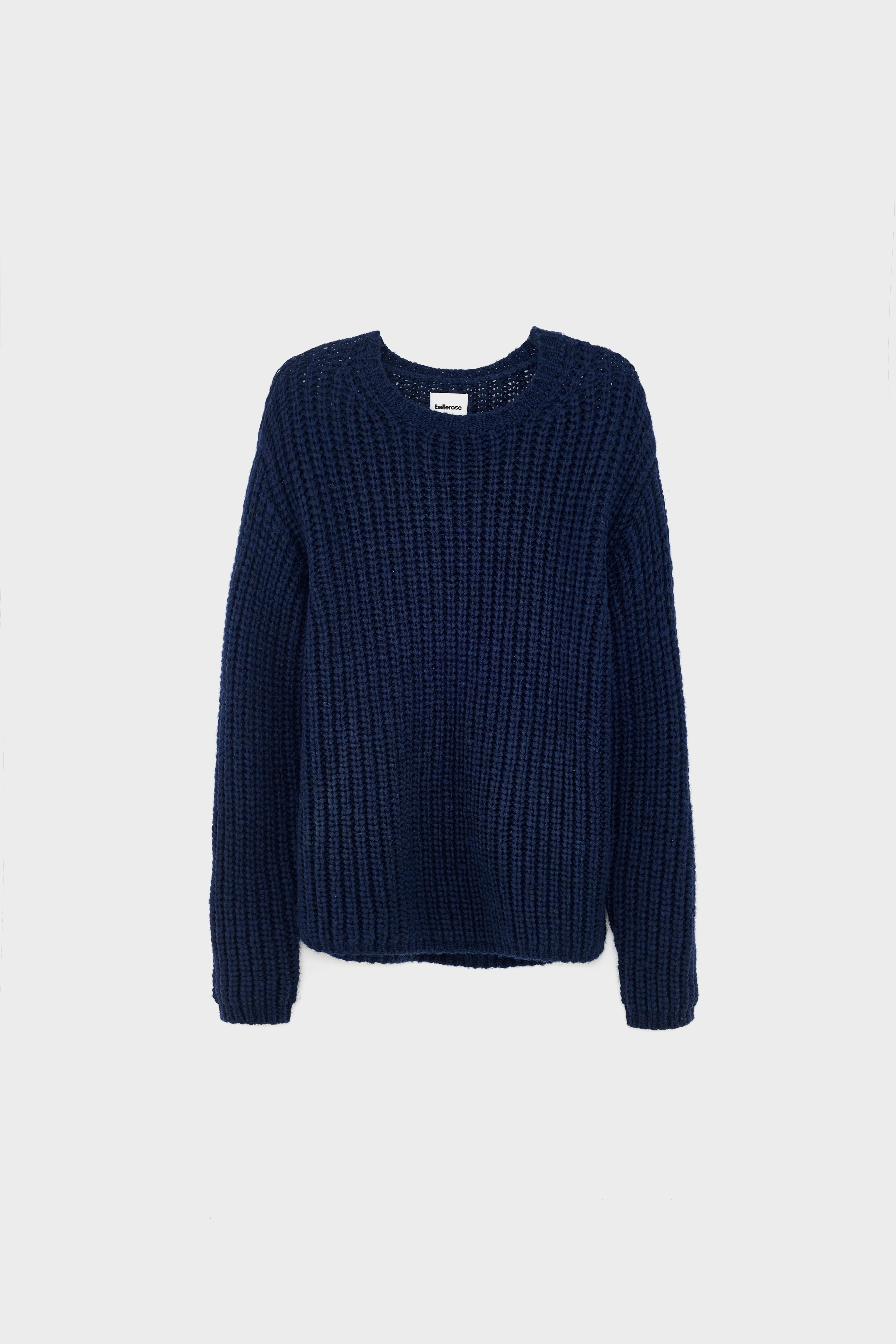 Nelio klassieke trui met ronde hals (252 / M / REGAL BLUE)