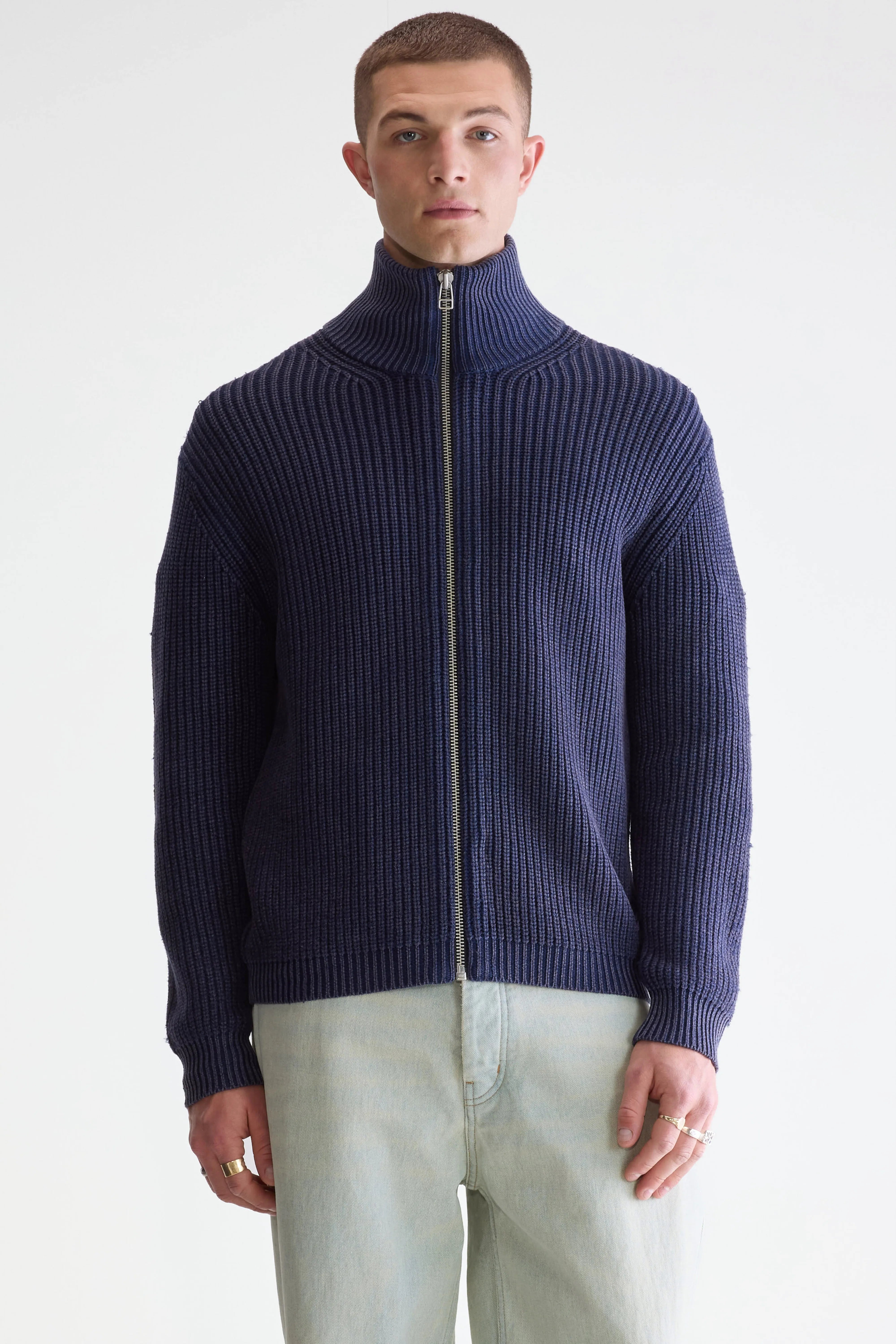 Guip Cardigan Met Rits - Navy Voor Heren | Bellerose