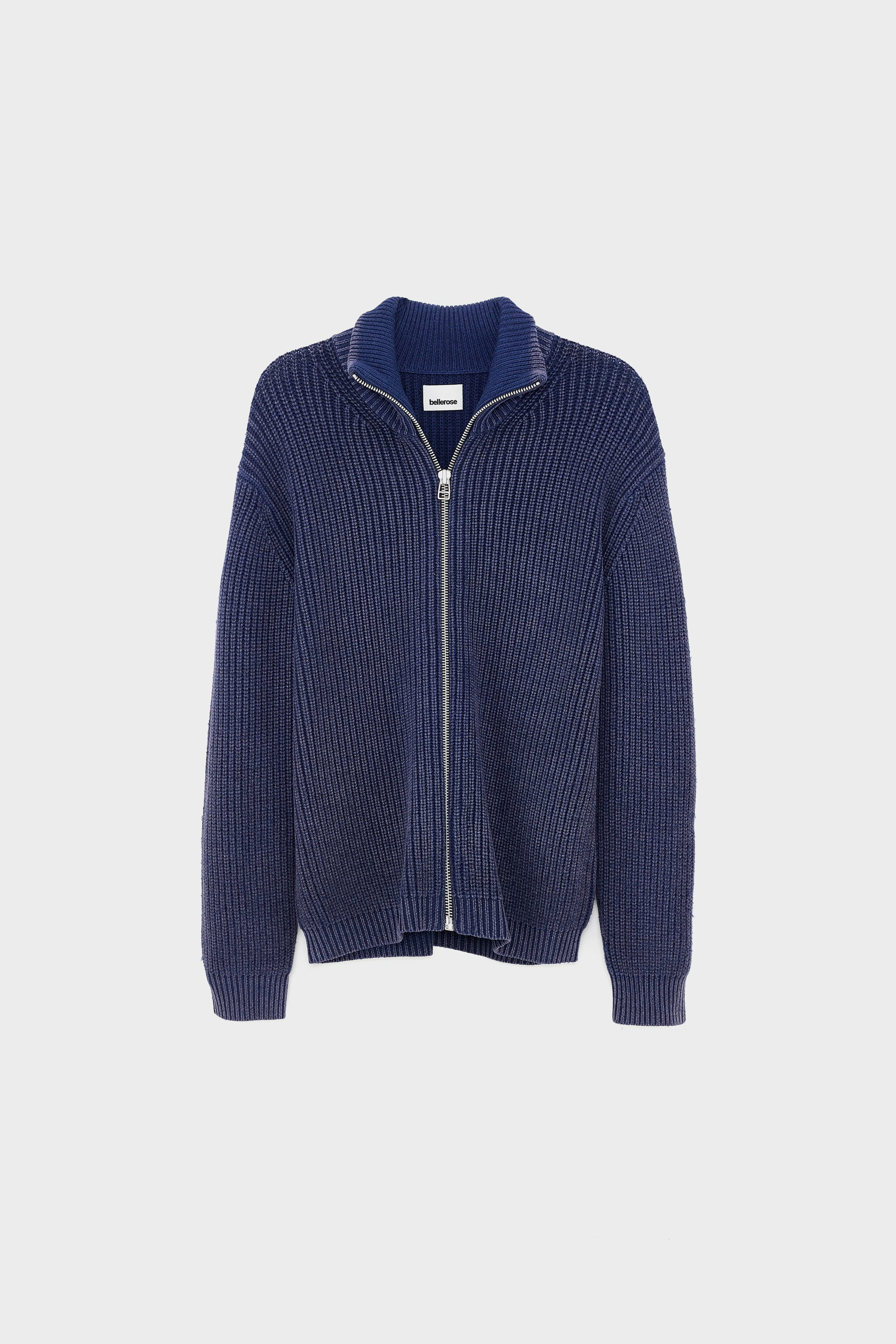 Guip cardigan met rits (252 / M / NAVY)