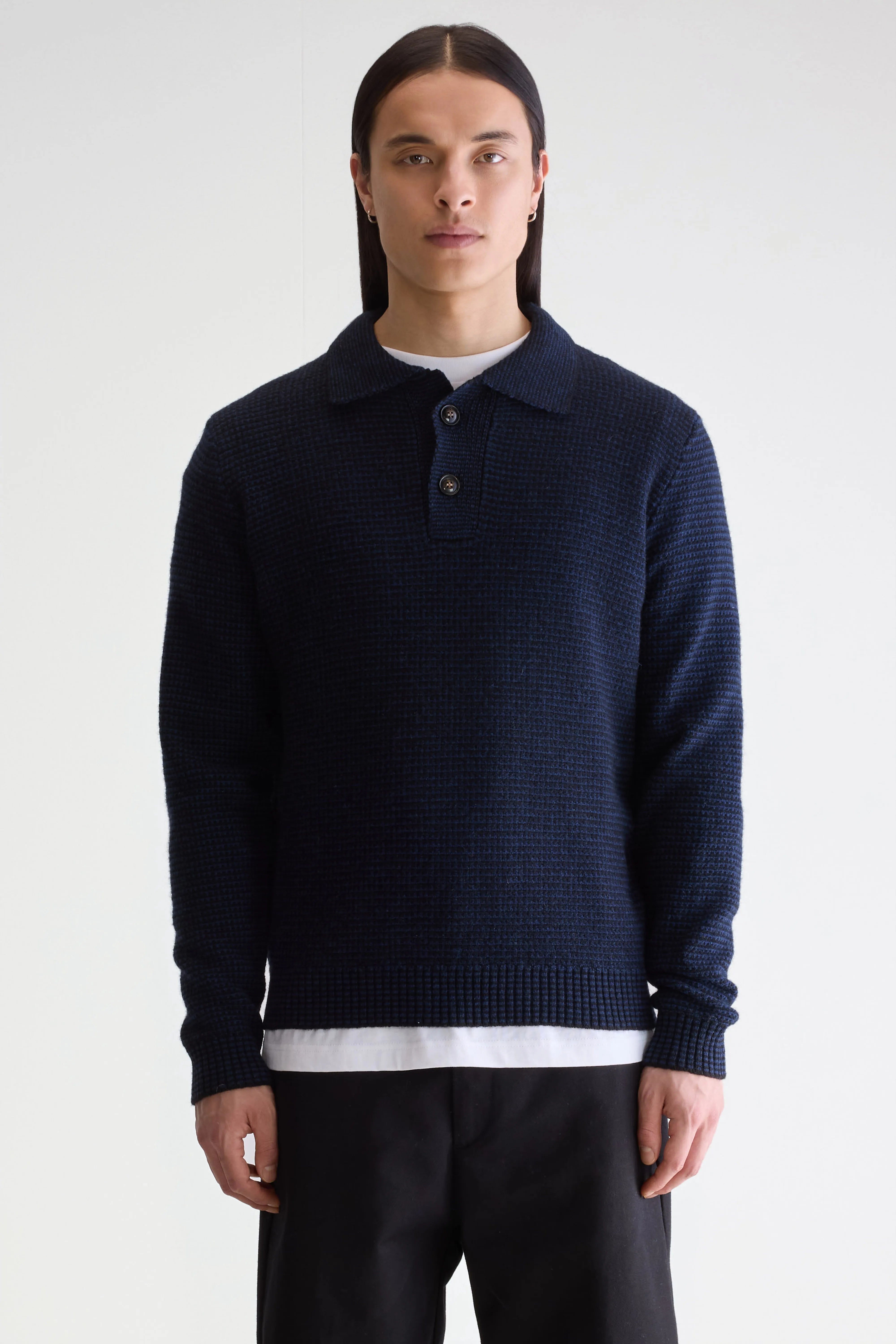 Trui Met Polo Hals - Black / Blues Voor Heren | Bellerose