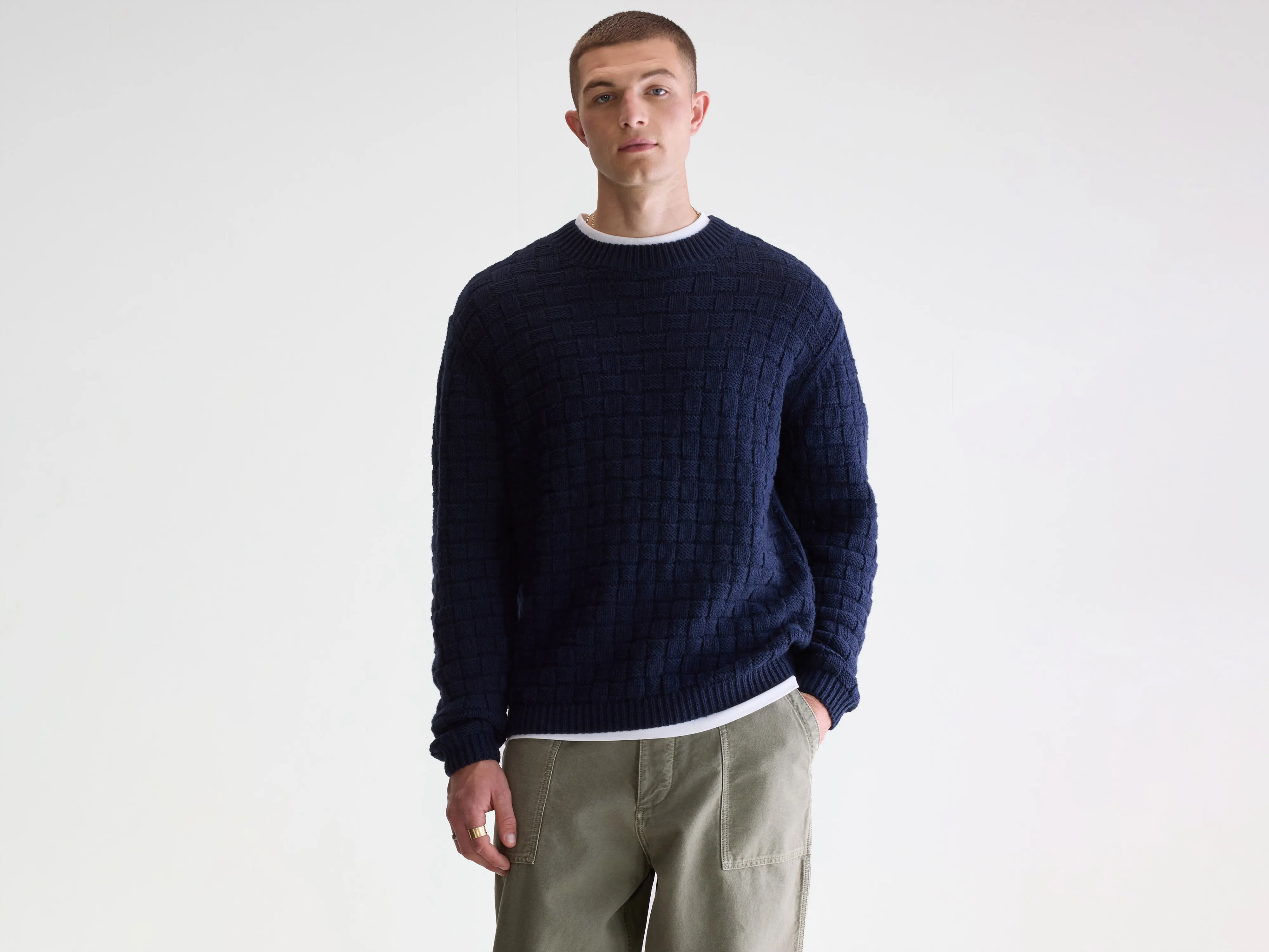 Aniom trui met ronde hals (252 / M / REGAL BLUE)