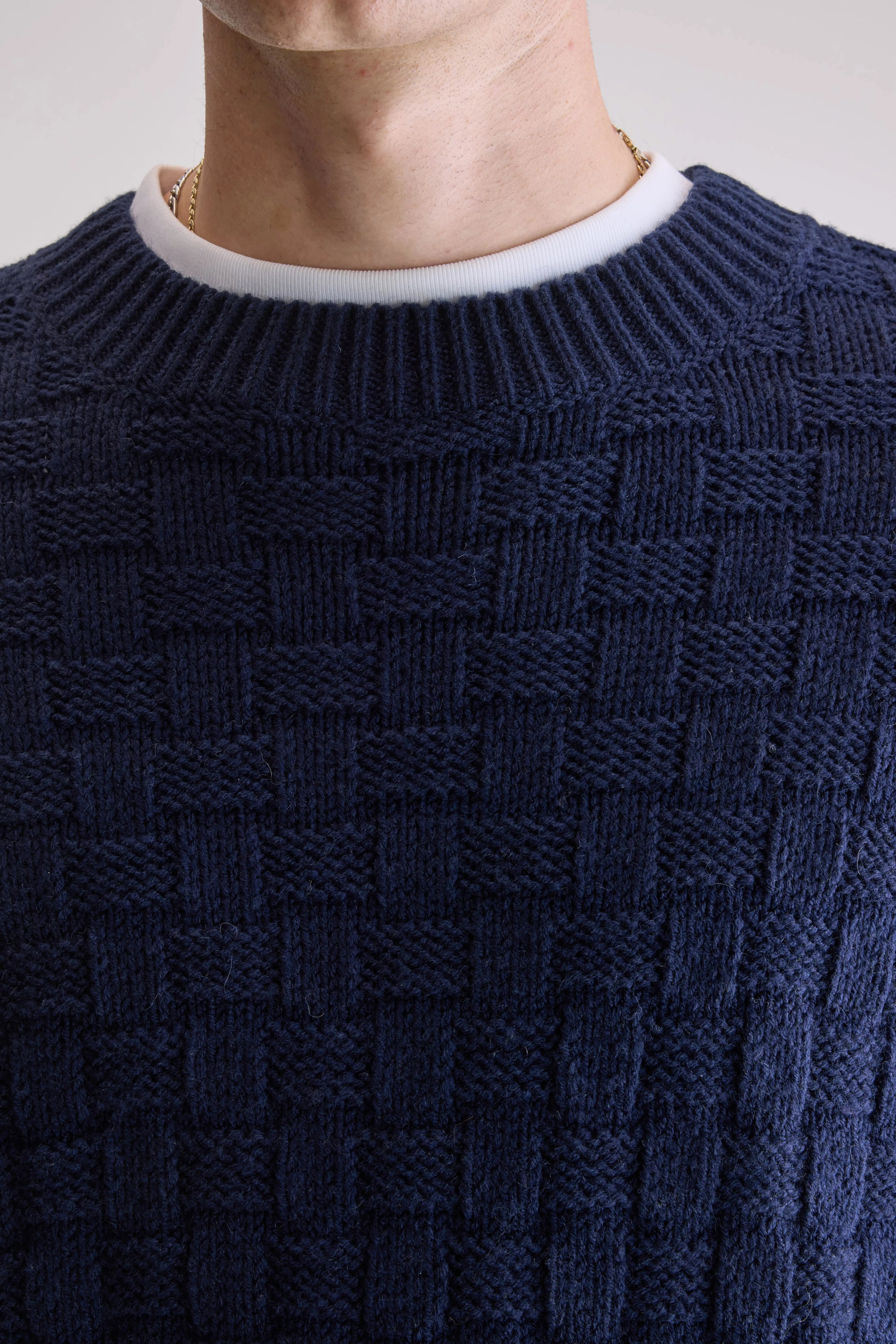 Aniom Trui Met Ronde Hals - Regal blue Voor Heren | Bellerose
