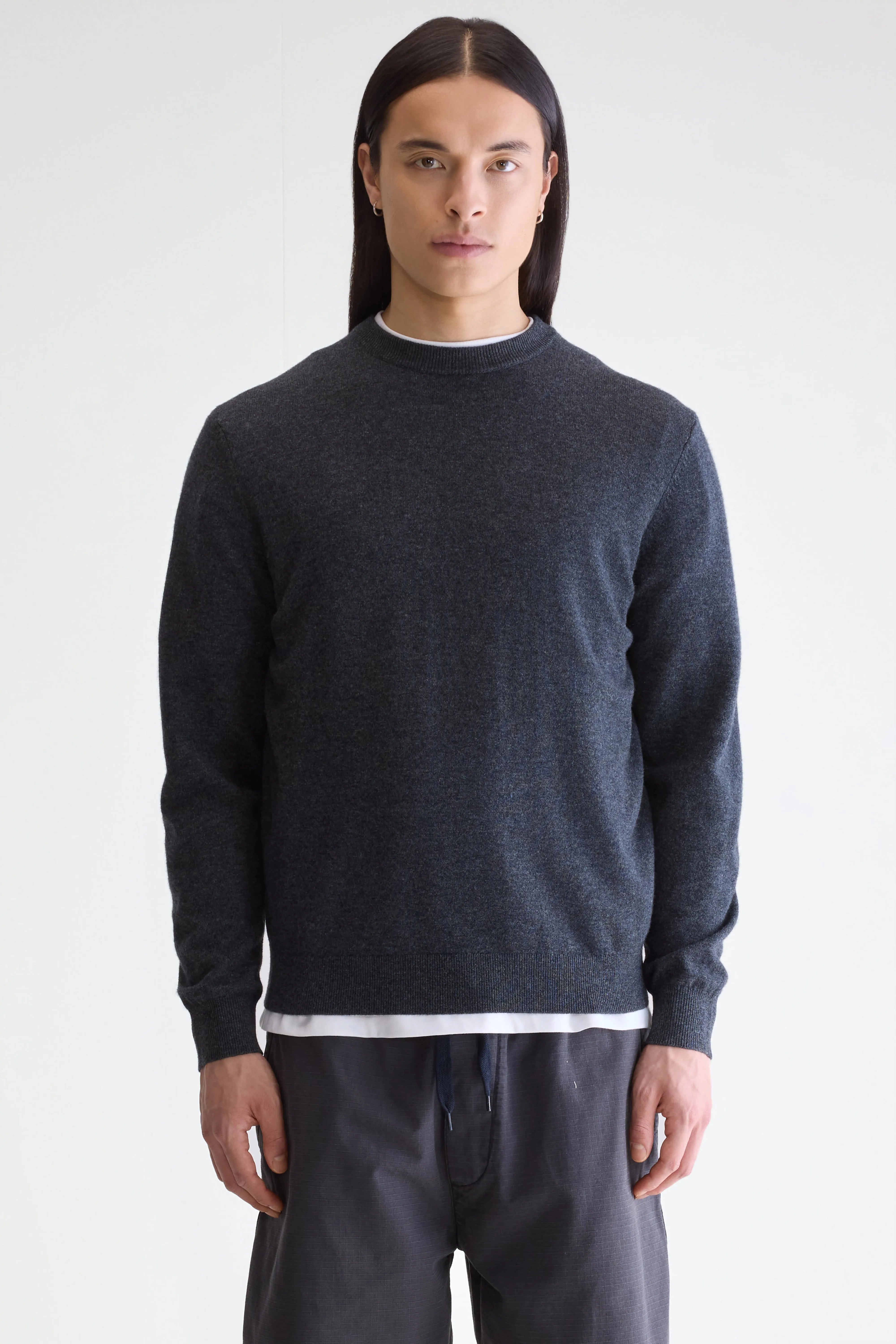 Sonoo Klassieke Trui Met Ronde Hals - Charcoal Voor Heren | Bellerose