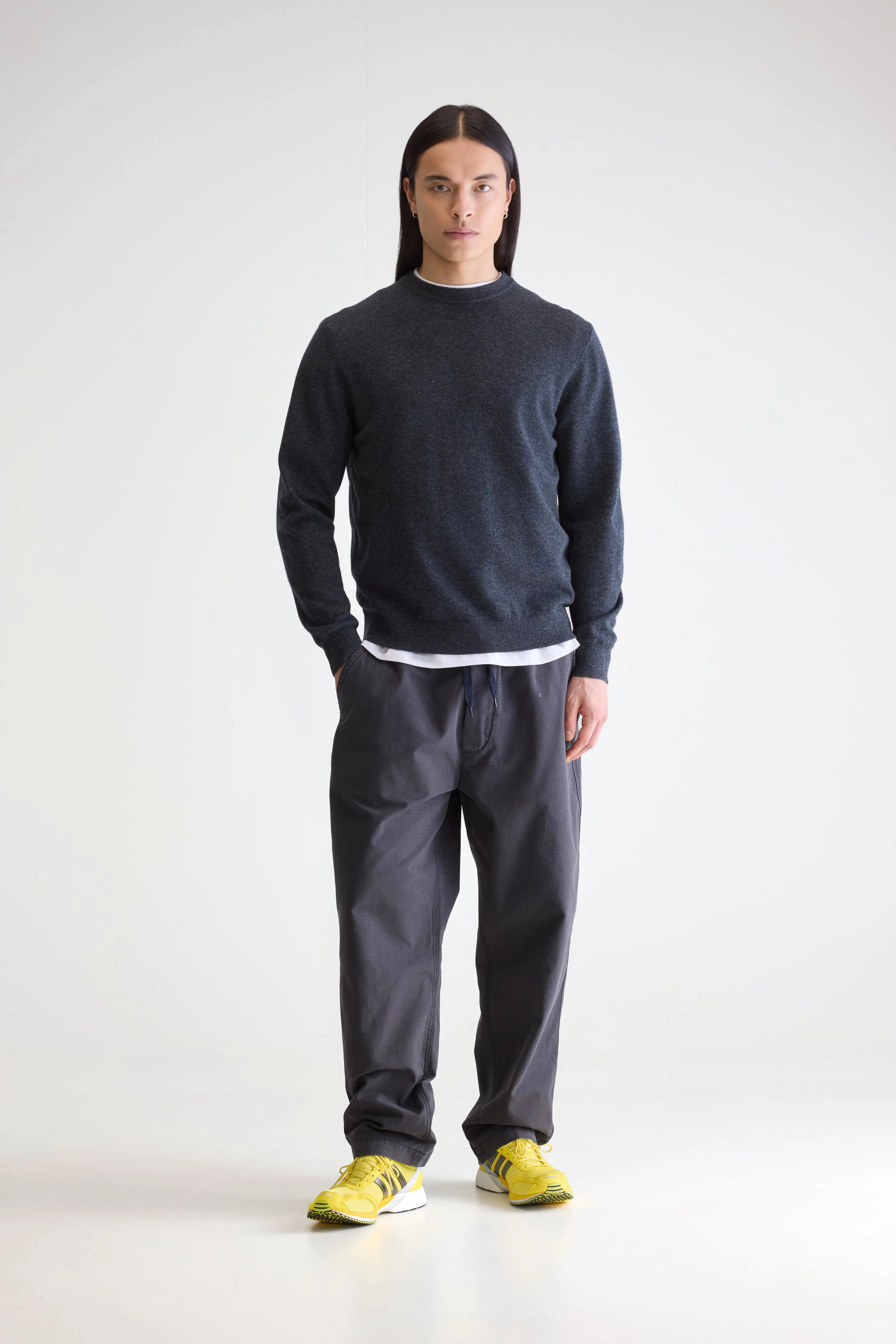 Sonoo Klassieke Trui Met Ronde Hals - Charcoal Voor Heren | Bellerose