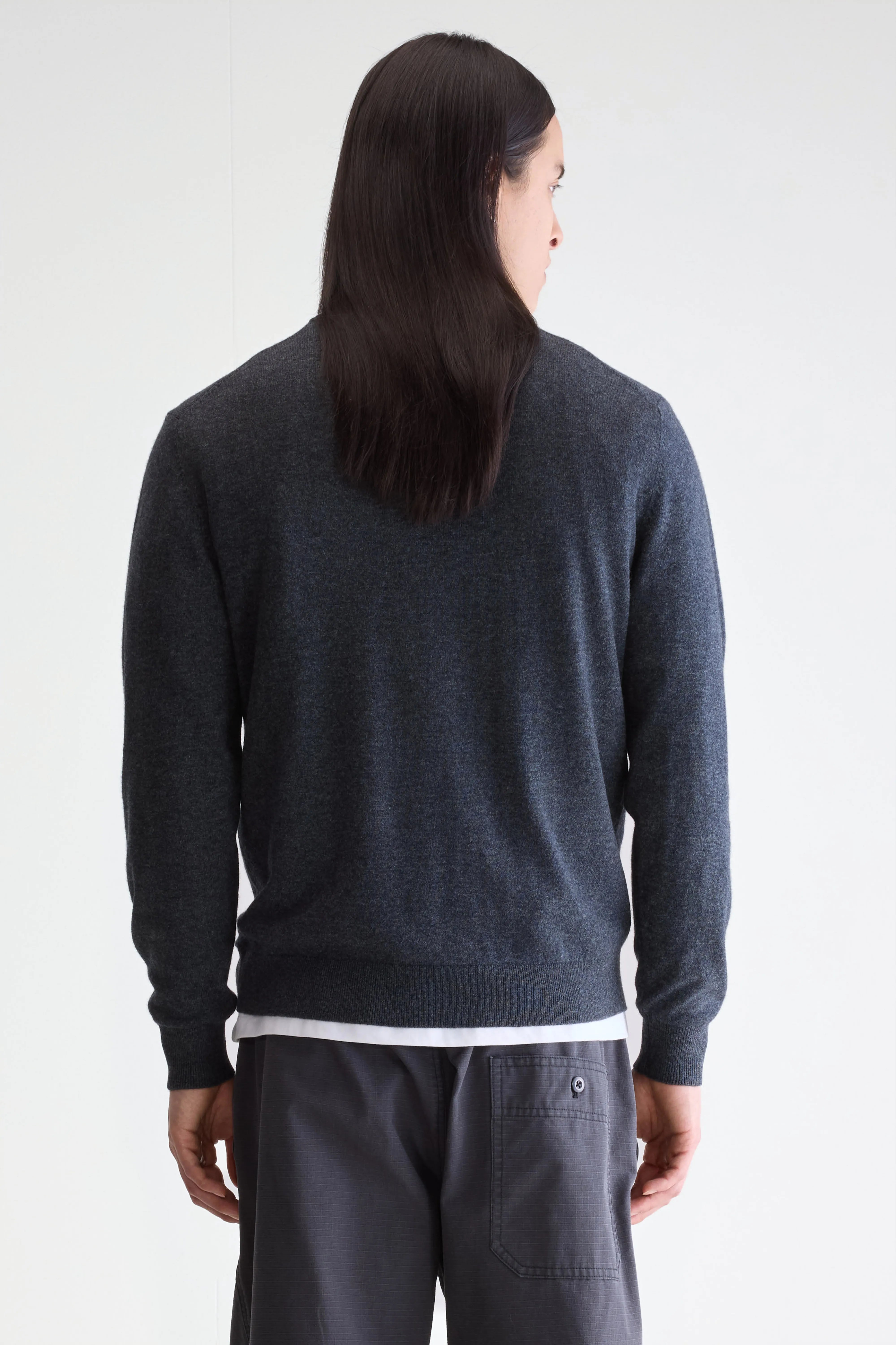 Sonoo Klassieke Trui Met Ronde Hals - Charcoal Voor Heren | Bellerose