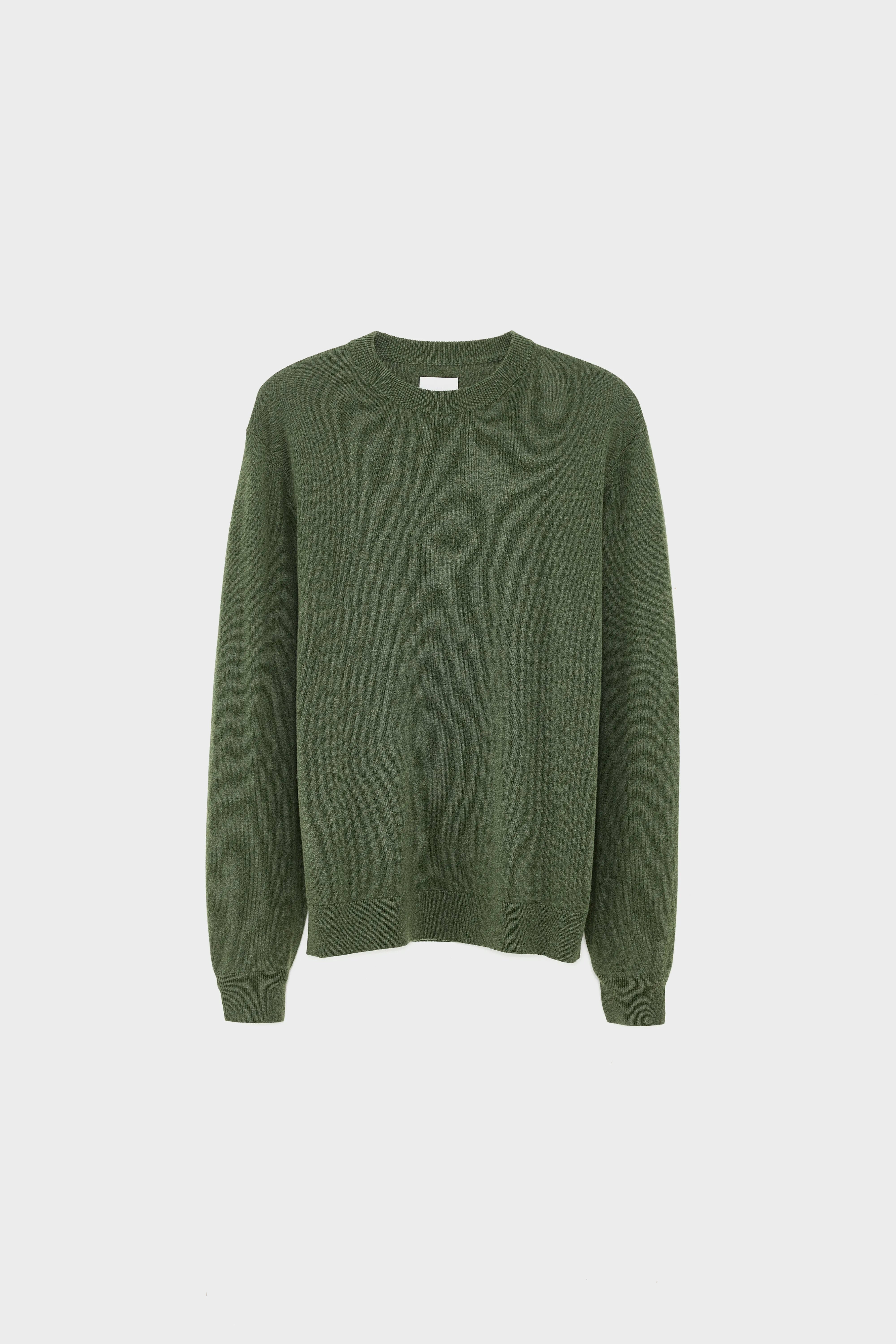 Sonoo klassieke trui met ronde hals (252 / M / OLIVE)