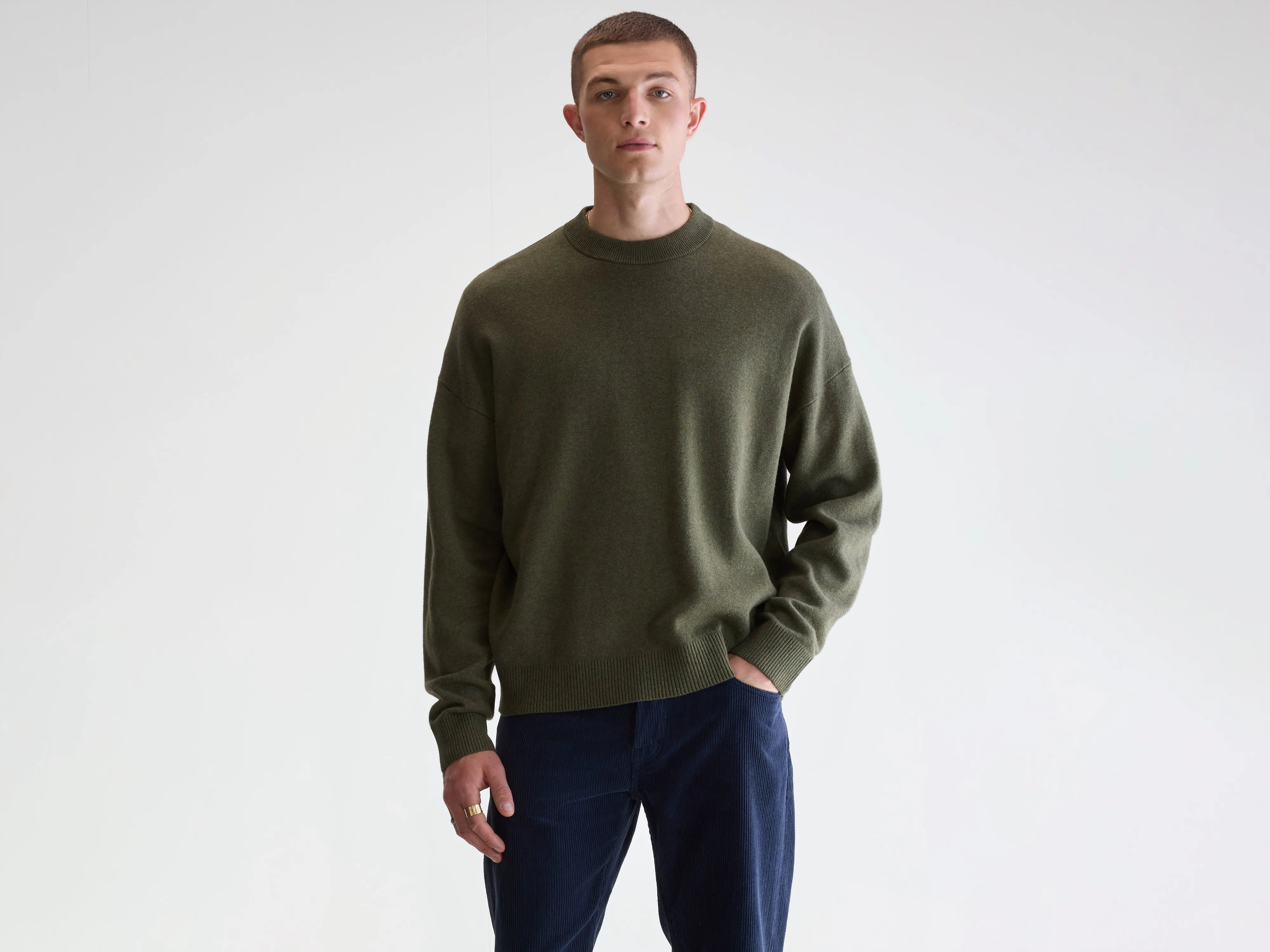 Geolem crewneck sweater (252 / M / JEEP)