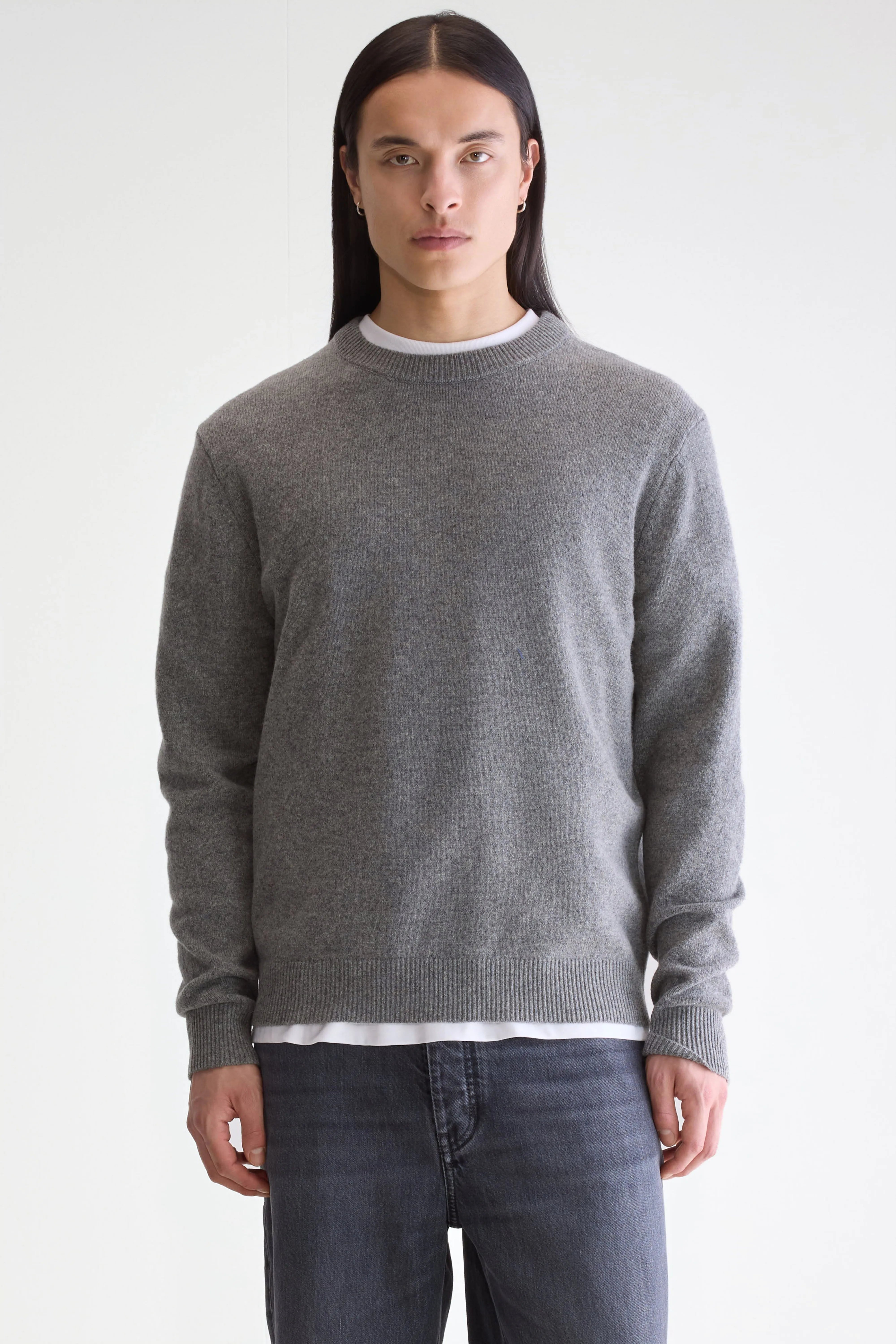 Pull Col Rond Donoon - Mid grey Pour Homme | Bellerose