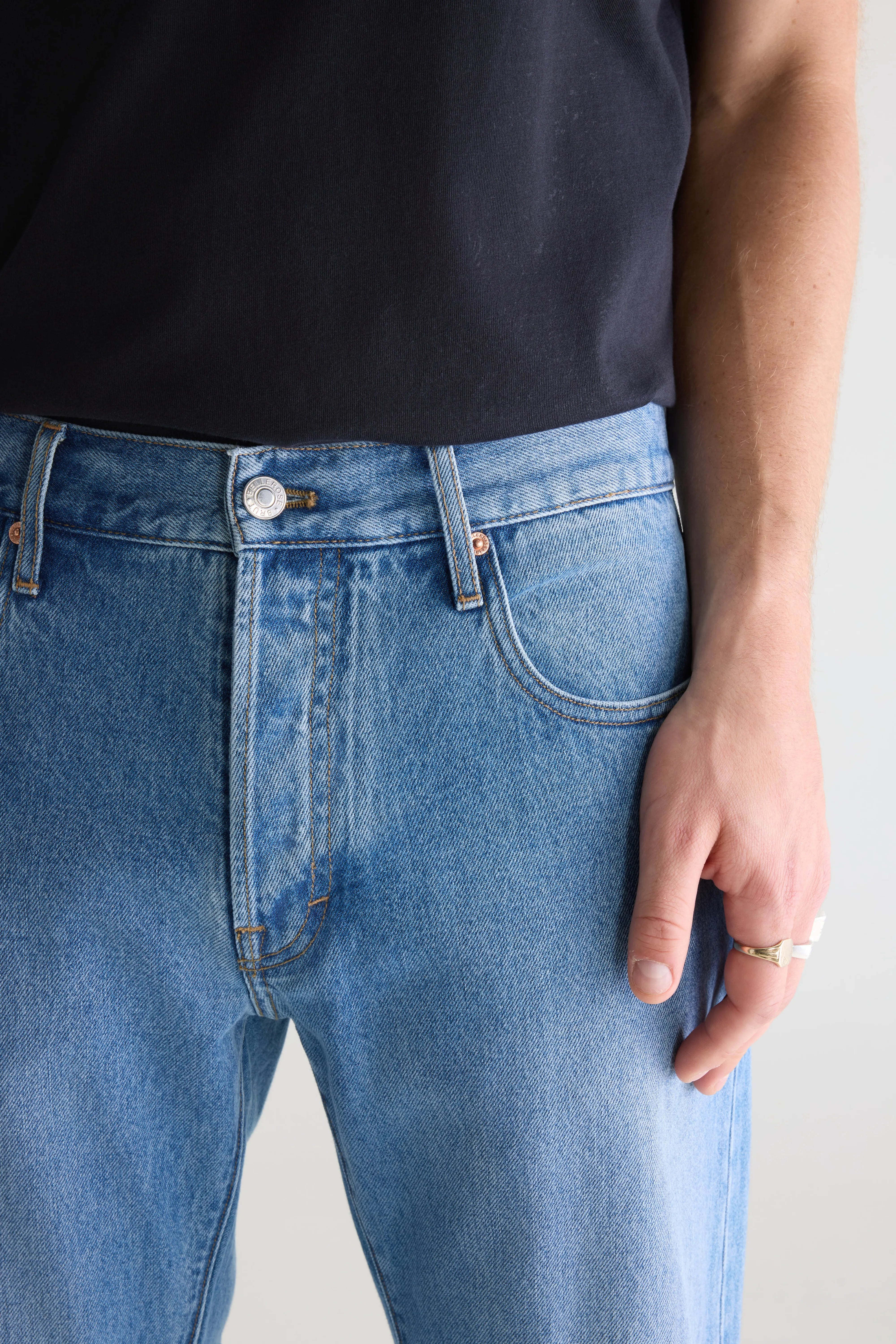 Denim N. 01 Jean Ample - Stone wash Pour Homme | Bellerose